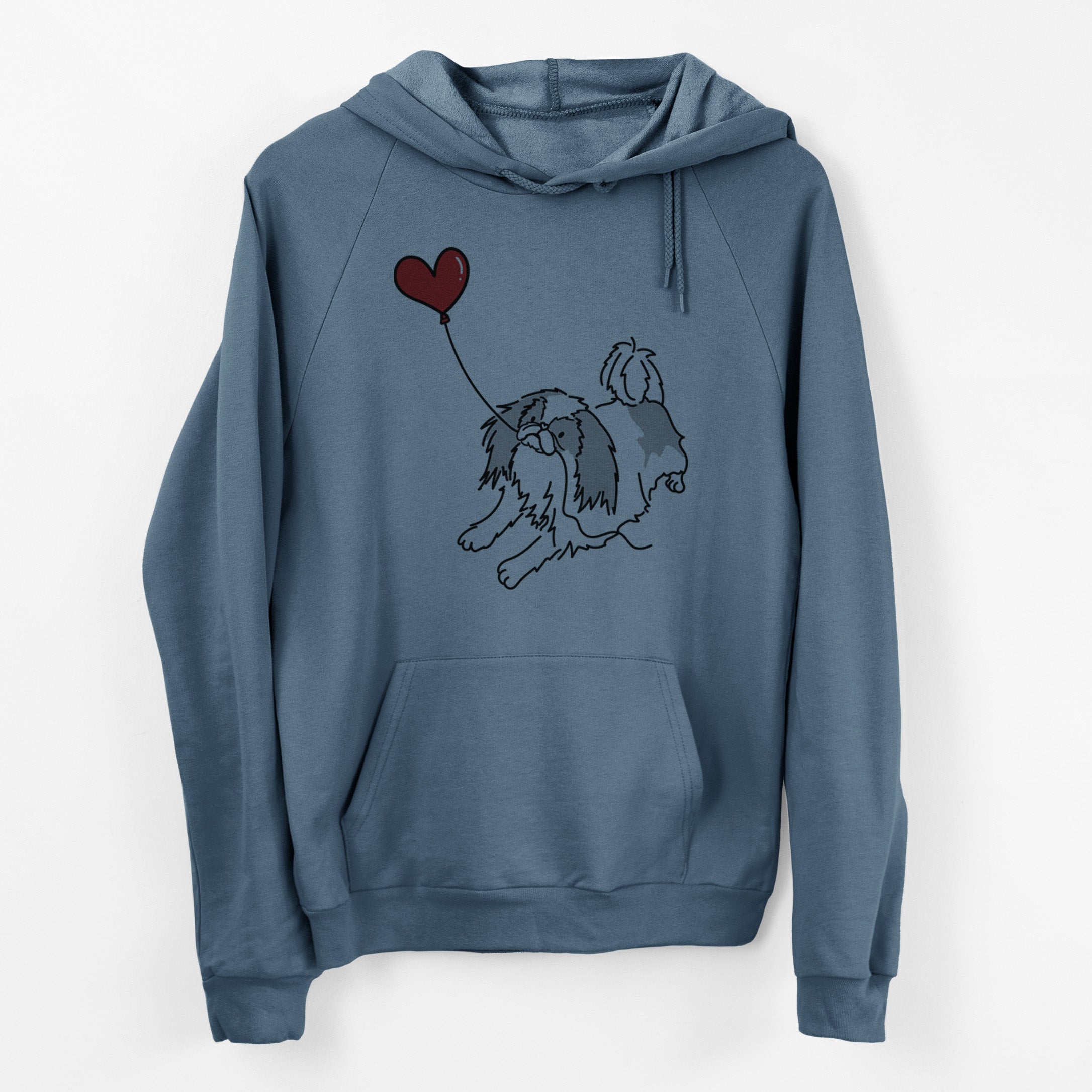 Japanese Chin Heart String - Unisex Pullover Hoodie - Made in USA - 100%  Organic Cotton