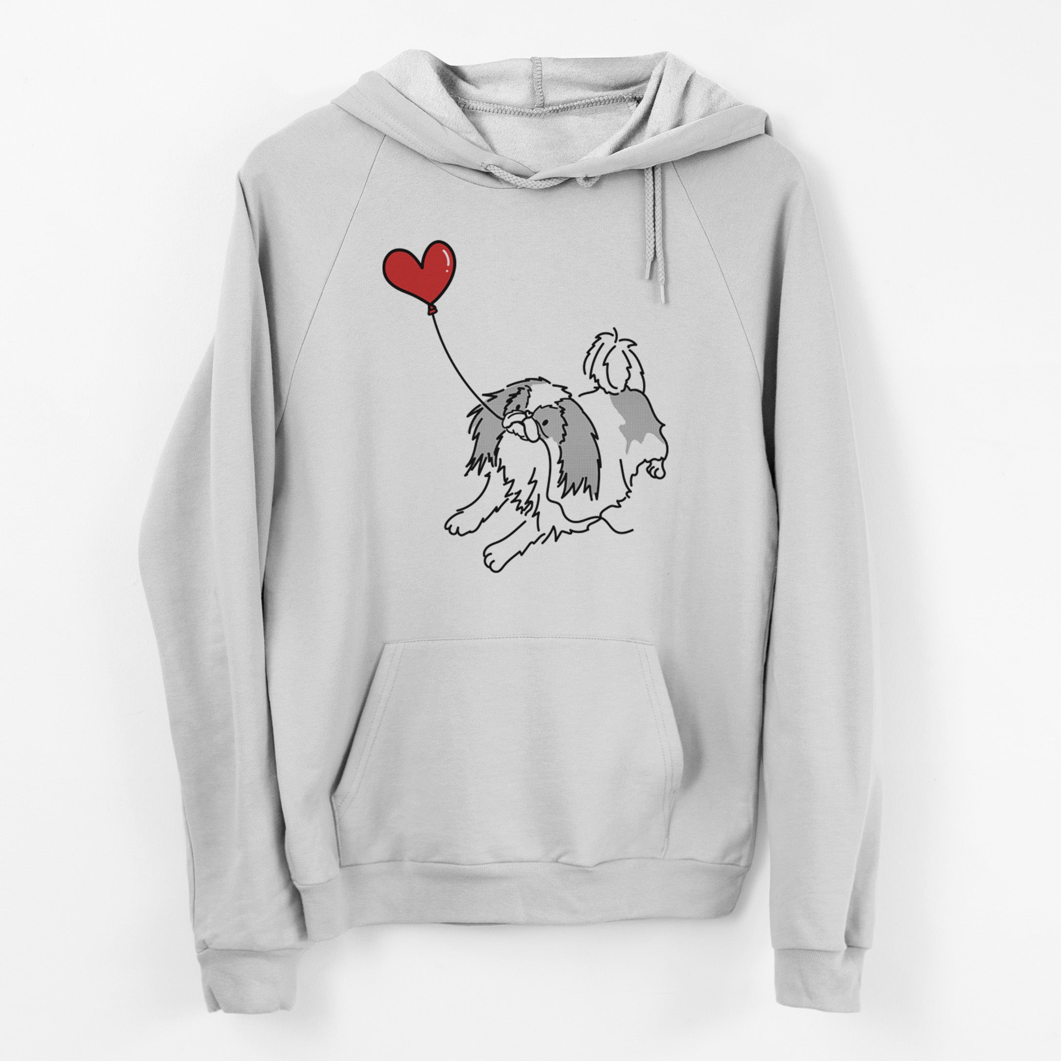 Japanese Chin Heart String - Unisex Pullover Hoodie - Made in USA