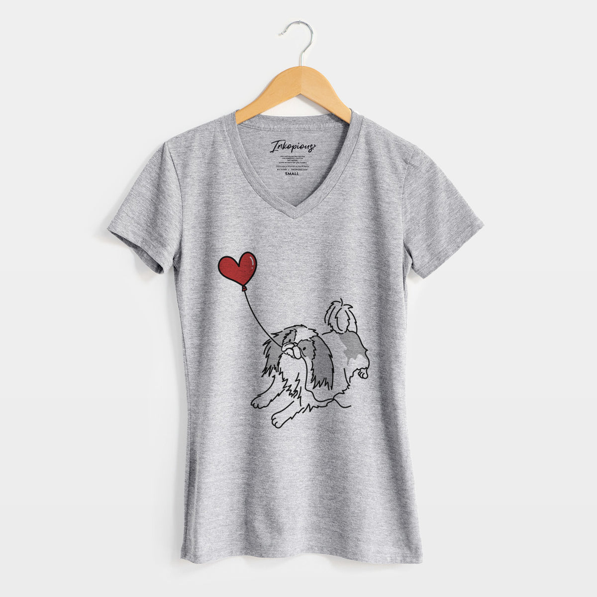 Japanese Chin Heart String - Women&#39;s Perfect V-neck Shirt