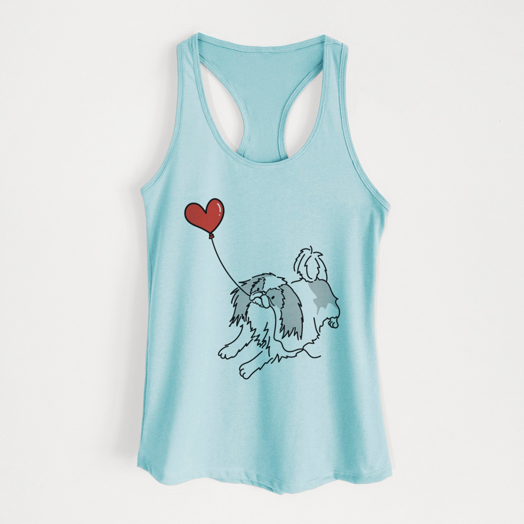 Japanese Chin Heart String - Women's Racerback Tanktop