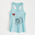 Japanese Chin Heart String - Women's Racerback Tanktop