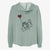 Japanese Chin Heart String- Women's Cali Wave Zip-Up Sweatshirt