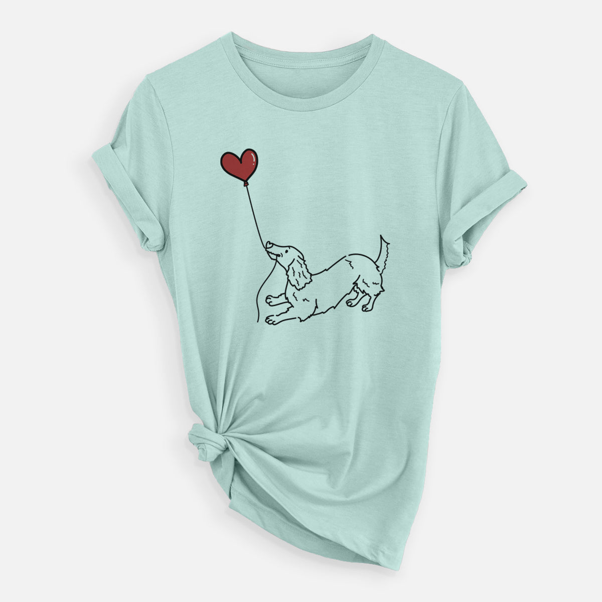 Long Haired Dachshund Heart String - Unisex Crewneck