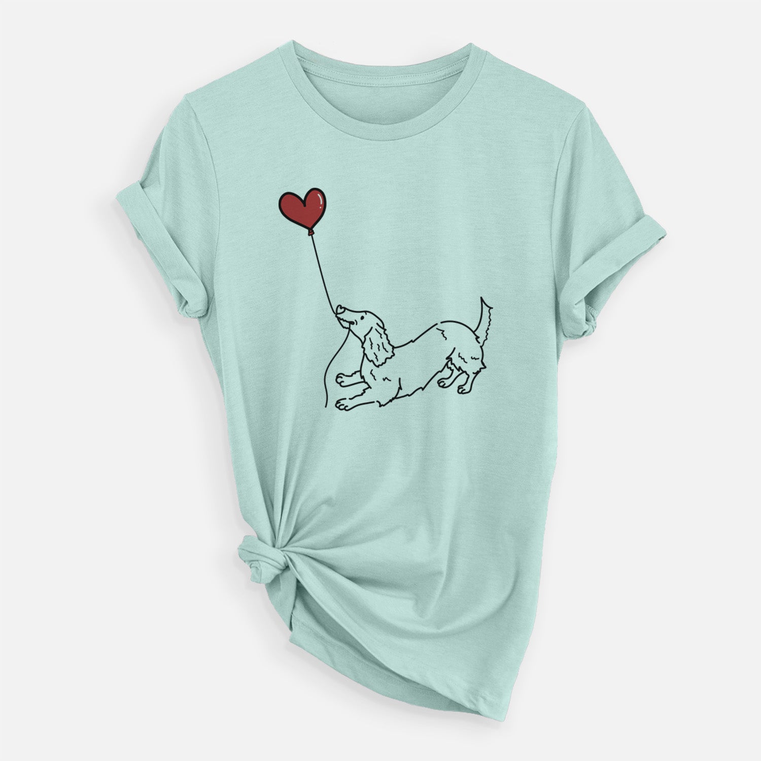 Long Haired Dachshund Heart String - Unisex Crewneck