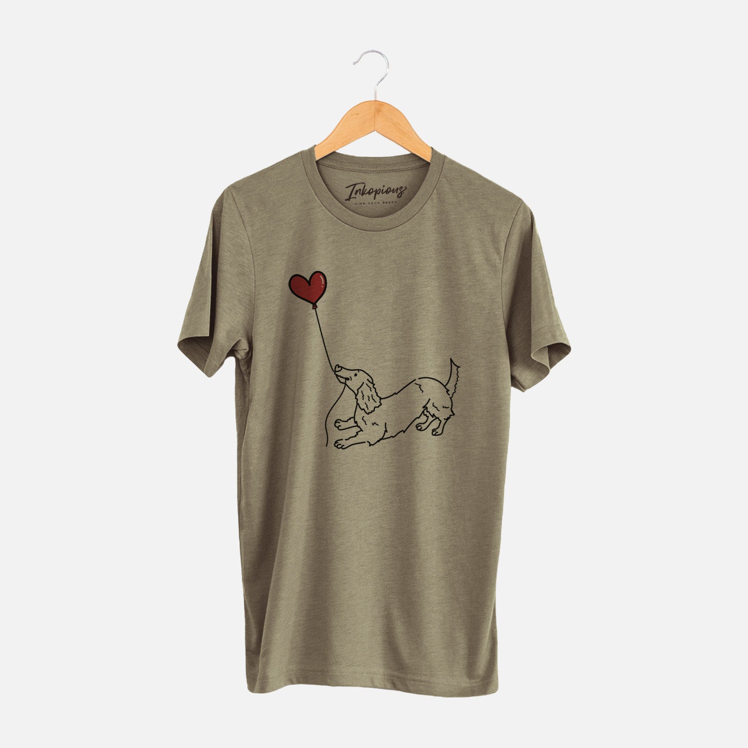 Long Haired Dachshund Heart String - Unisex Crewneck