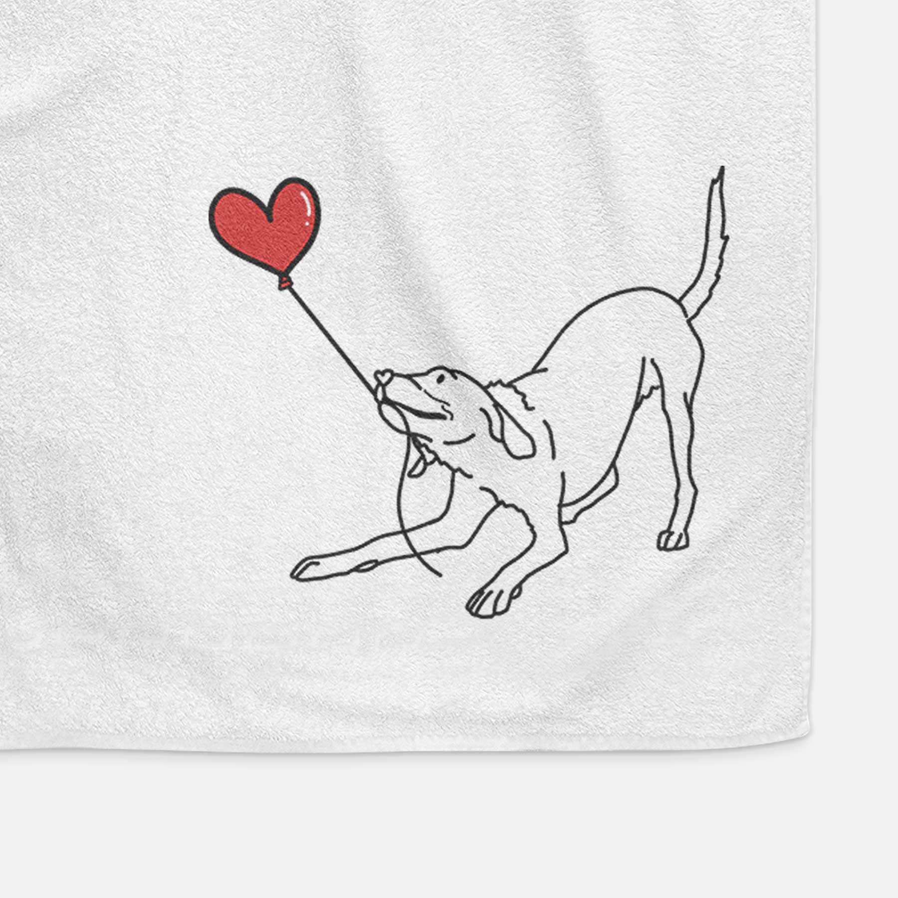 Labrador Retriever Heart String -  Decorative Hand Towel