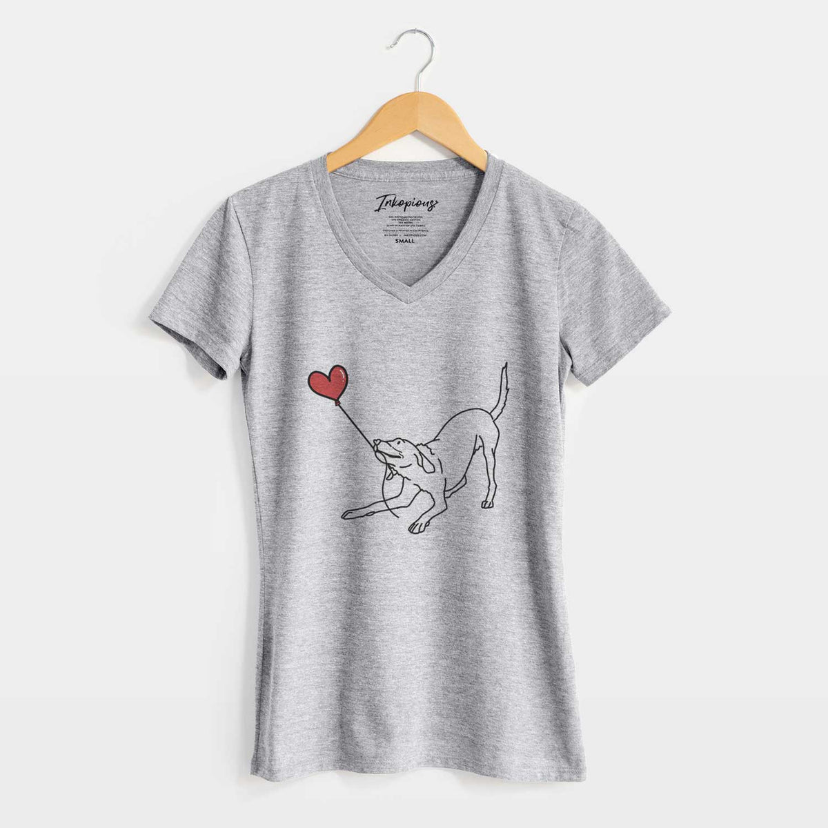 Labrador Retriever Heart String - Women&#39;s V-neck Shirt