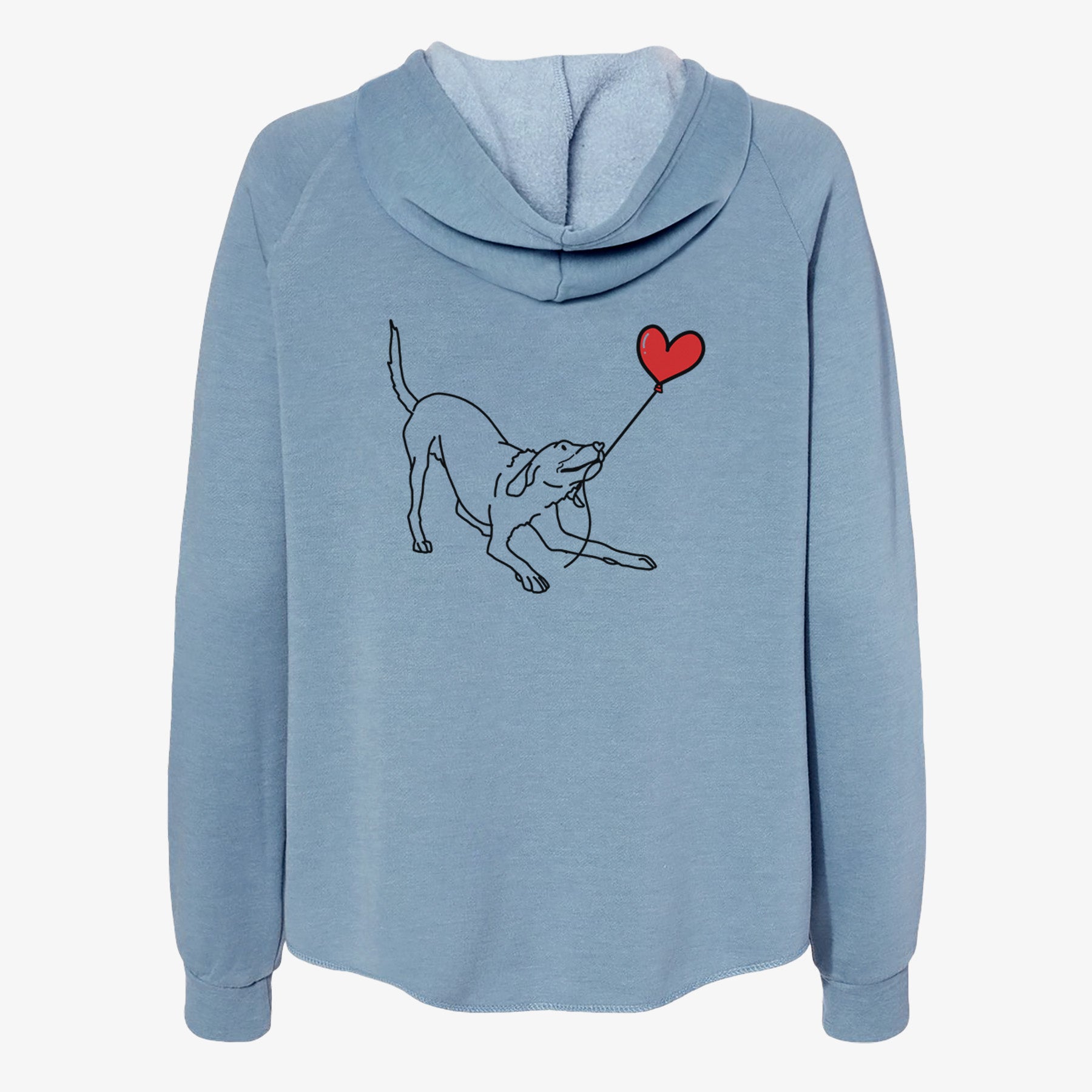 Labrador Retriever Heart String- Women's Cali Wave Zip-Up Sweatshirt