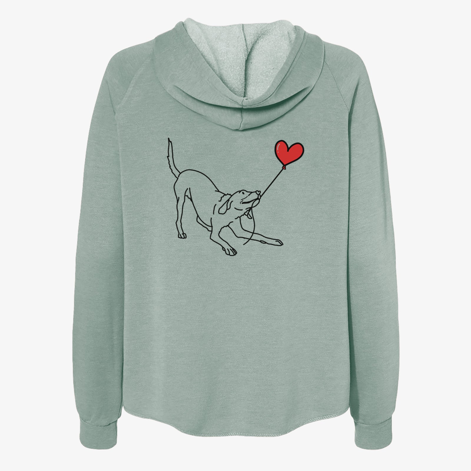 Labrador Retriever Heart String- Women's Cali Wave Zip-Up Sweatshirt