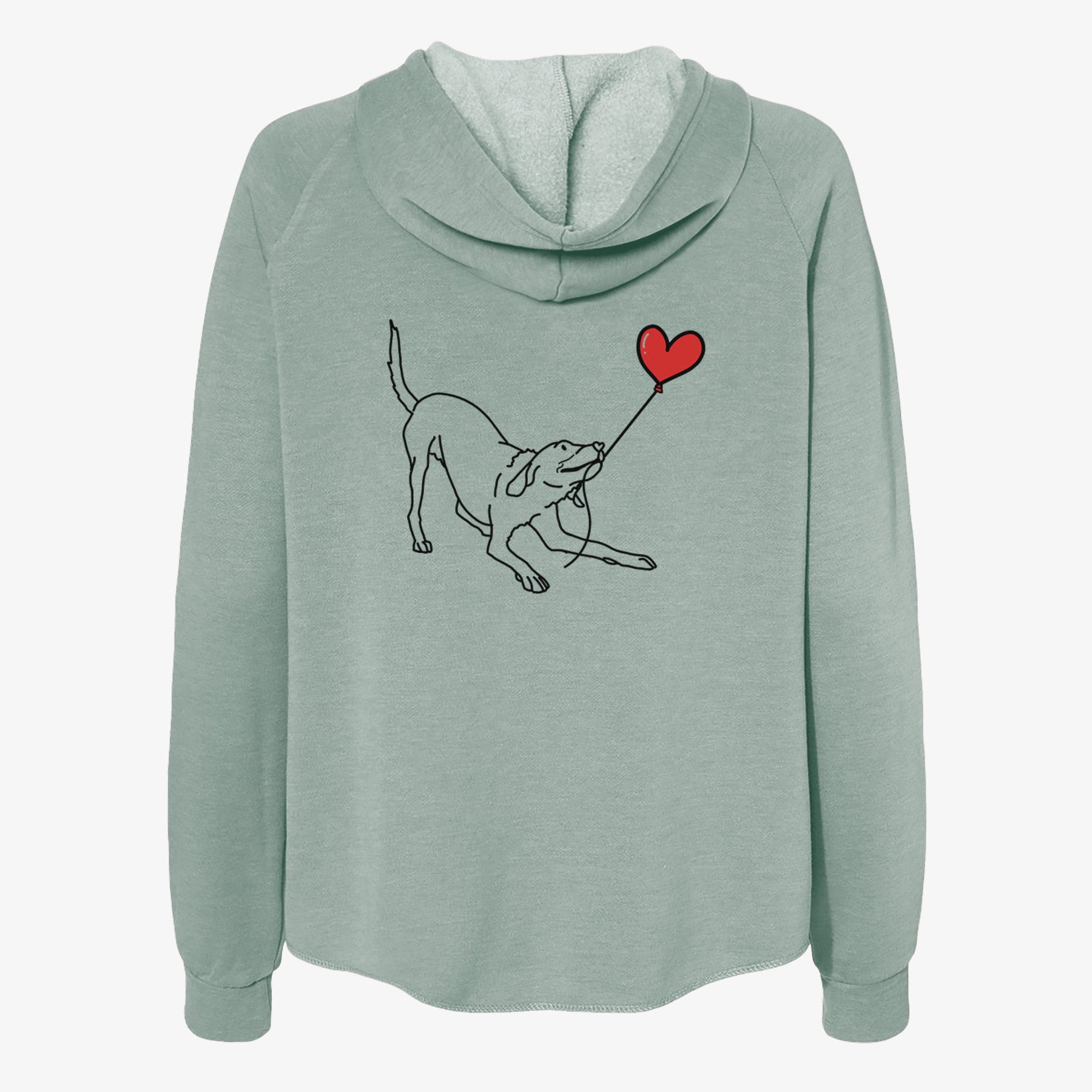 Labrador Retriever Heart String- Women's Cali Wave Zip-Up Sweatshirt