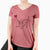 Labrador Retriever Heart String - Women's V-neck Shirt