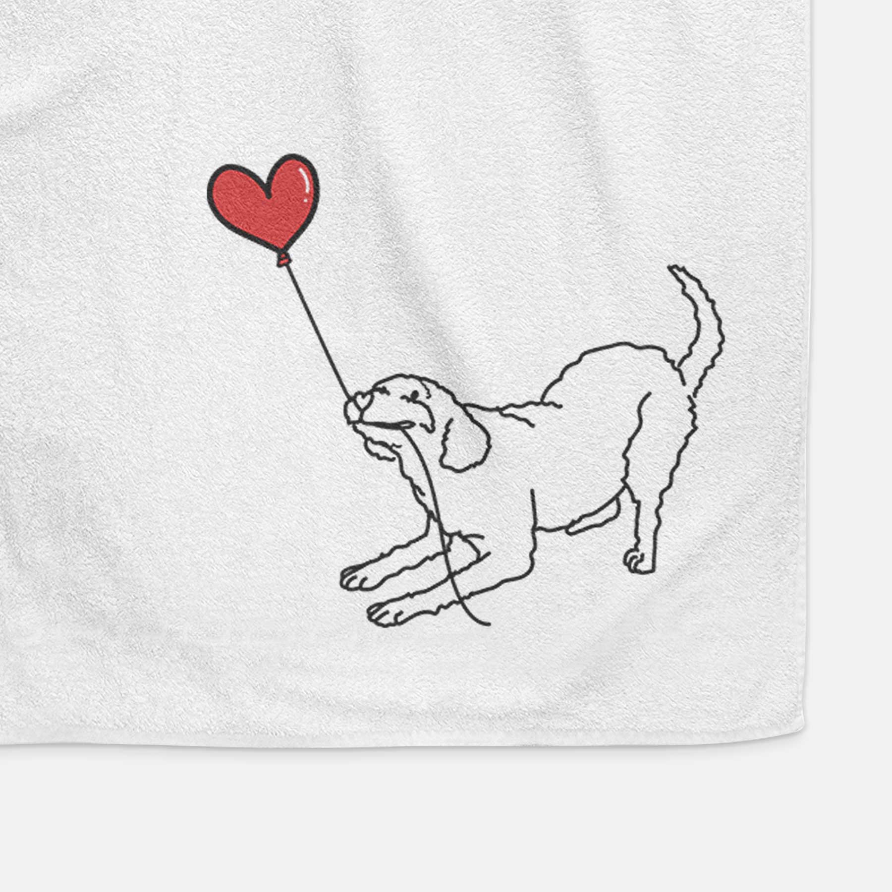 Labradoodle Heart String -  Decorative Hand Towel