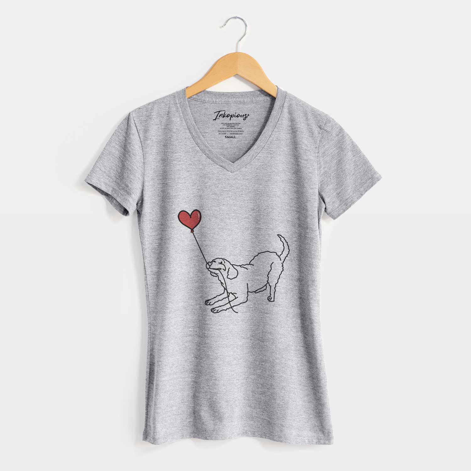 Labradoodle Heart String - Women's V-neck Shirt