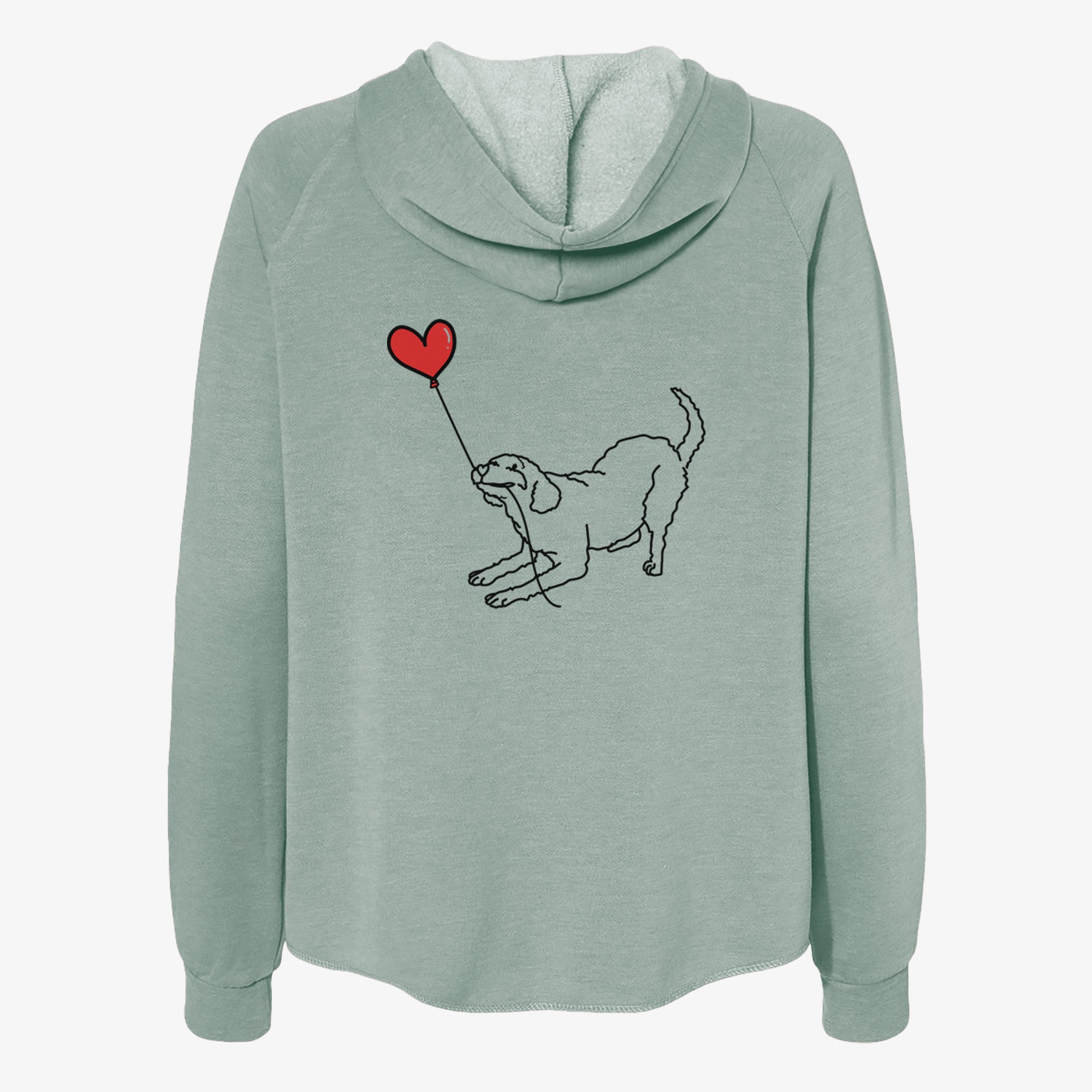 Labradoodle Heart String- Women's Cali Wave Zip-Up Sweatshirt