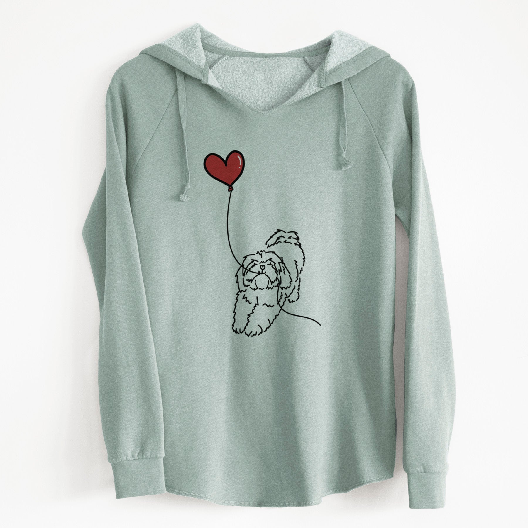 Lhasa Apso Heart String - Cali Wave Hooded Sweatshirt