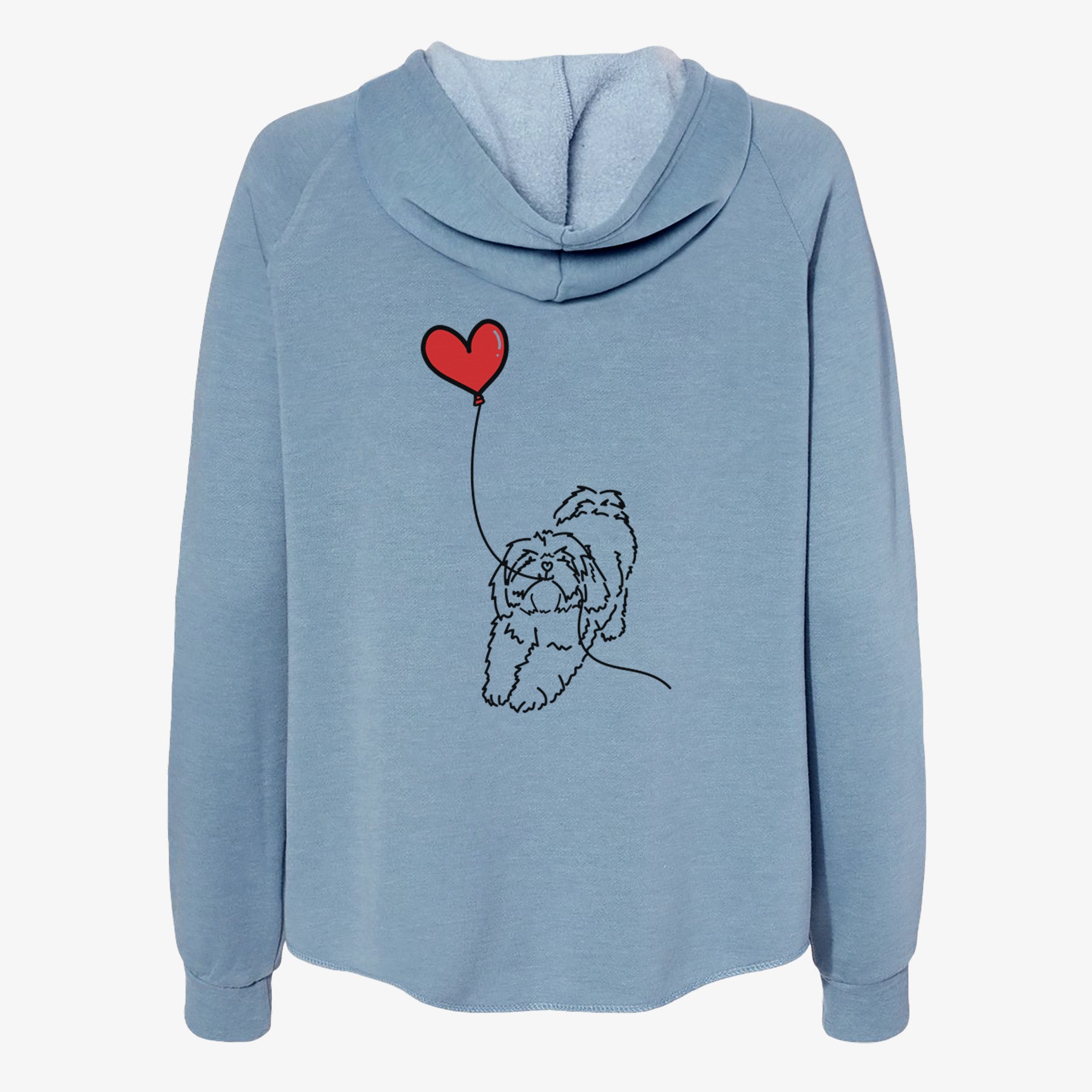 Lhasa Apso Heart String- Women's Cali Wave Zip-Up Sweatshirt