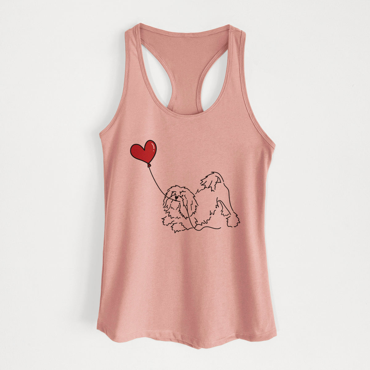 Lowchen Heart String - Women&#39;s Racerback Tanktop