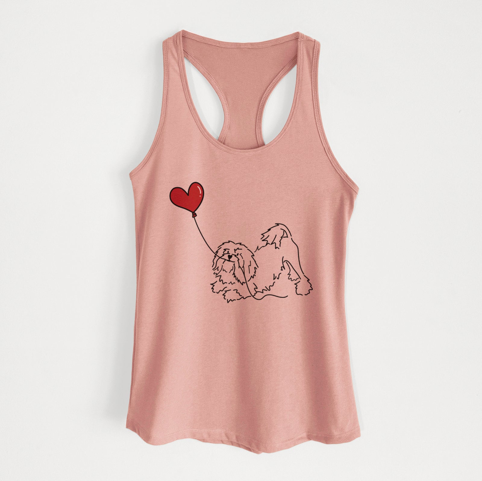 Lowchen Heart String - Women's Racerback Tanktop