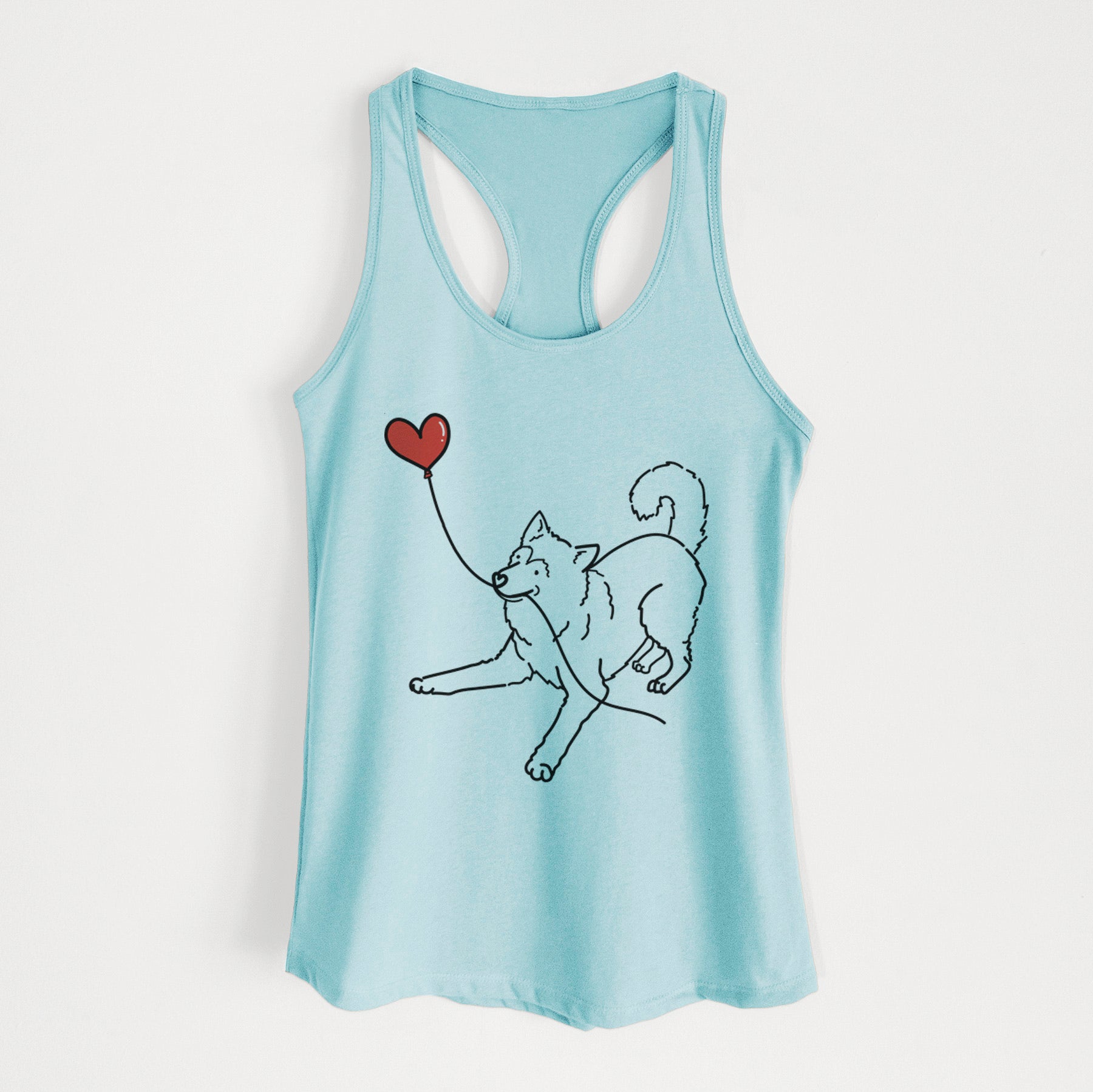 Alaskan Malamute Heart String - Women's Racerback Tanktop