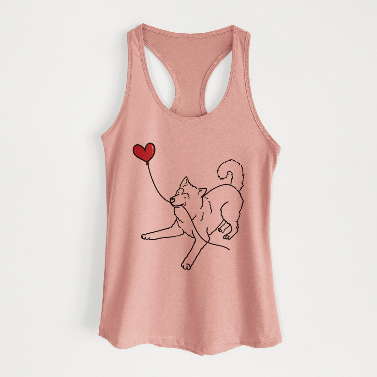 Alaskan Malamute Heart String - Women&#39;s Racerback Tanktop