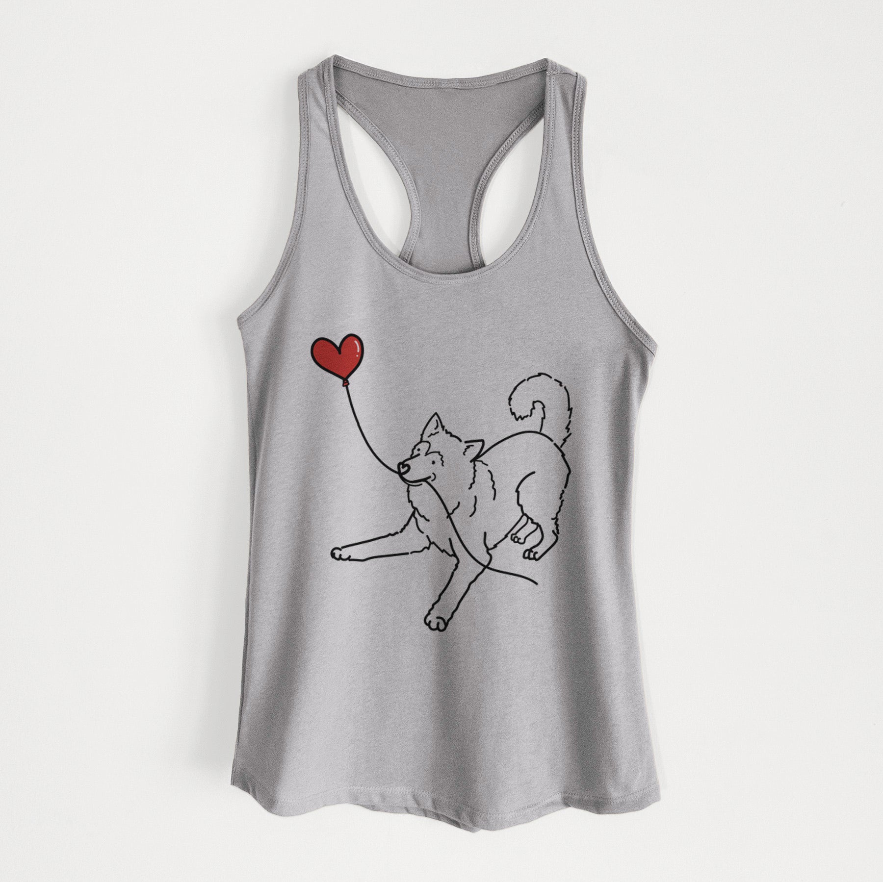 Alaskan Malamute Heart String - Women's Racerback Tanktop