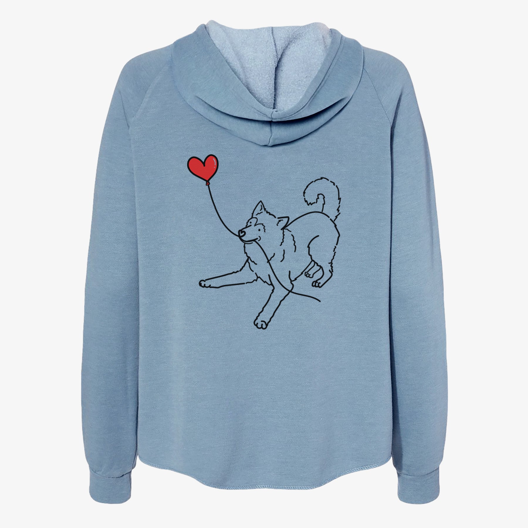 Alaskan Malamute Heart String- Women's Cali Wave Zip-Up Sweatshirt