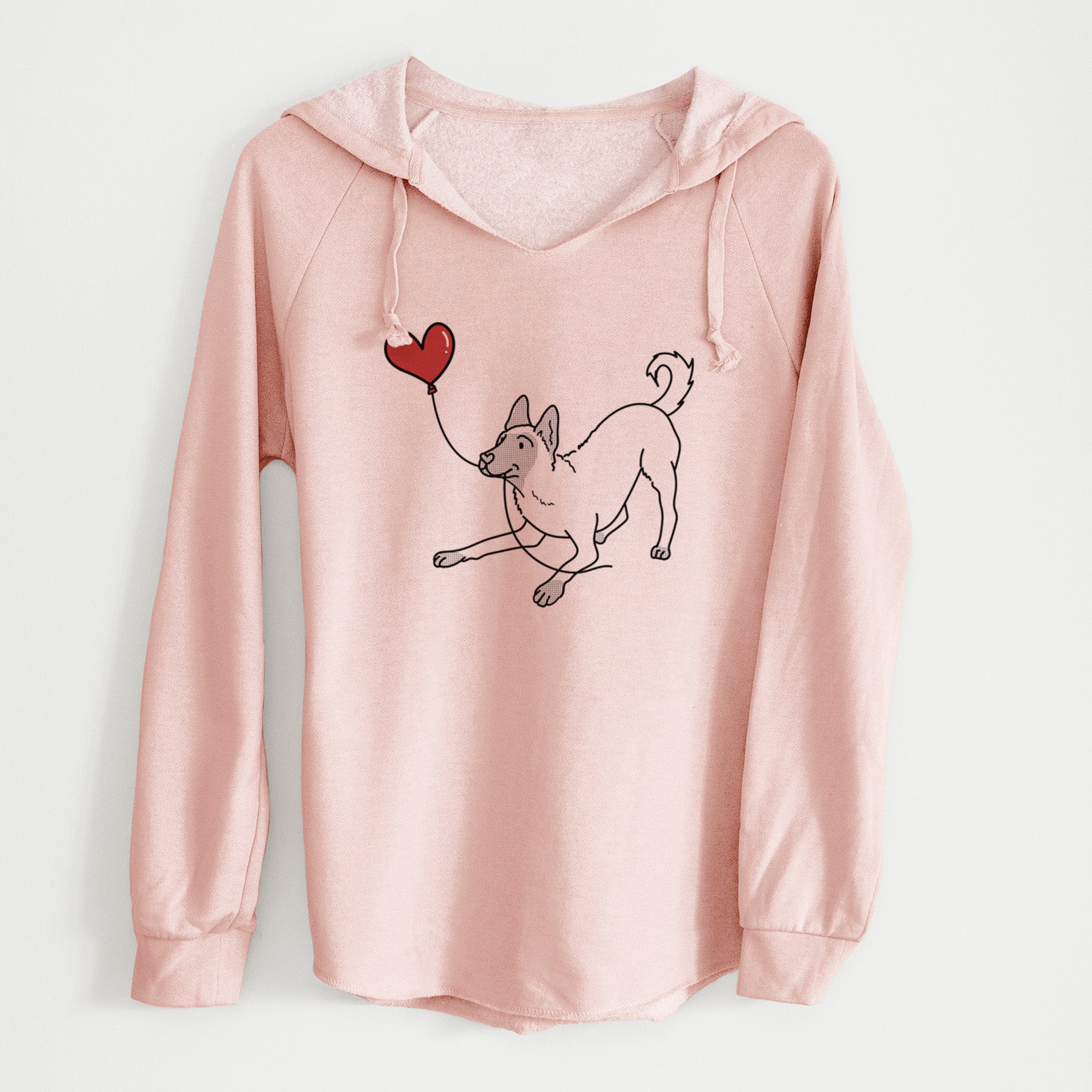 Belgian Malinois Heart String - Cali Wave Hooded Sweatshirt