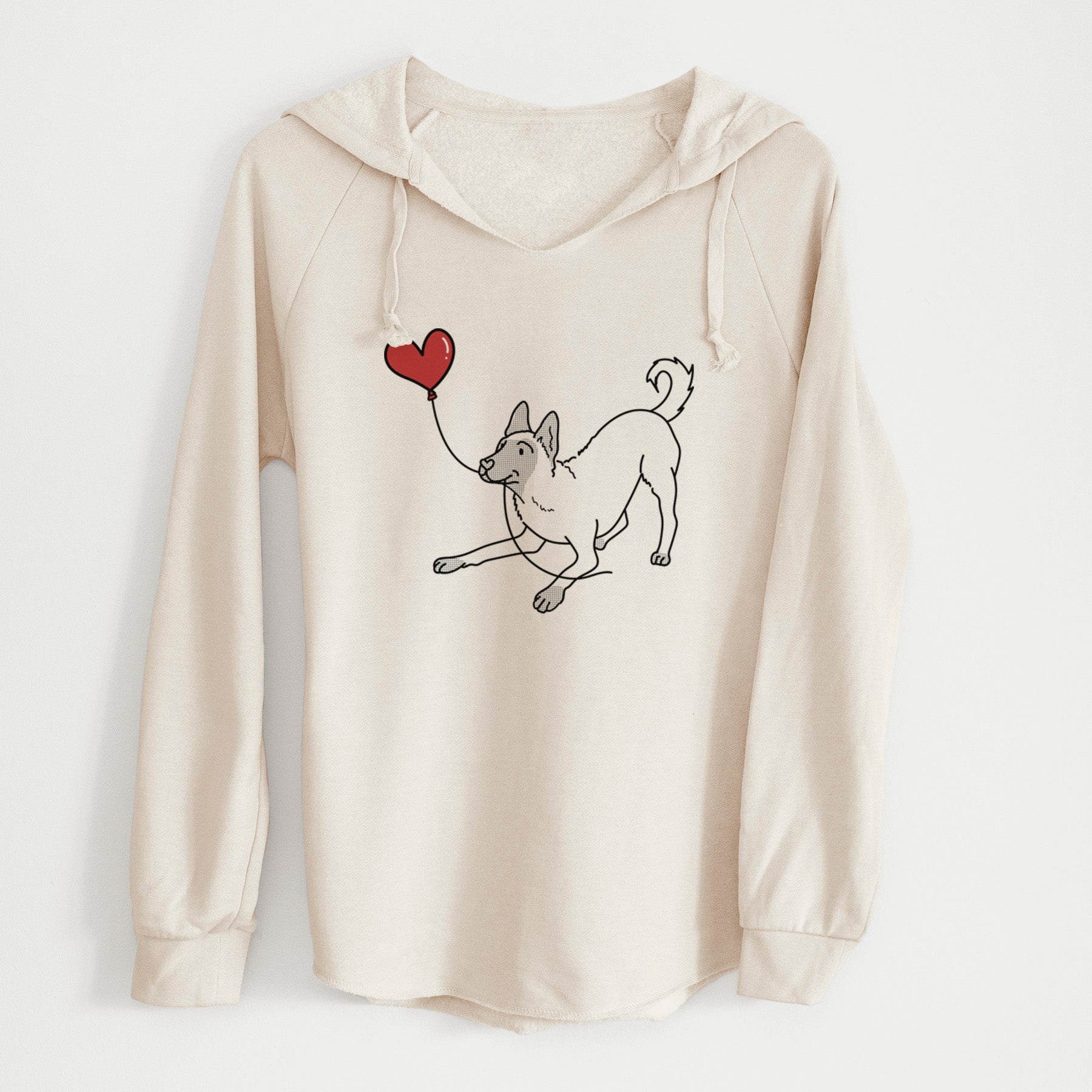 Belgian Malinois Heart String - Cali Wave Hooded Sweatshirt