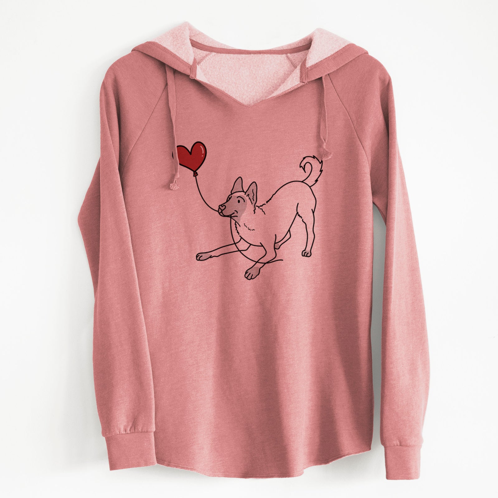 Belgian Malinois Heart String - Cali Wave Hooded Sweatshirt