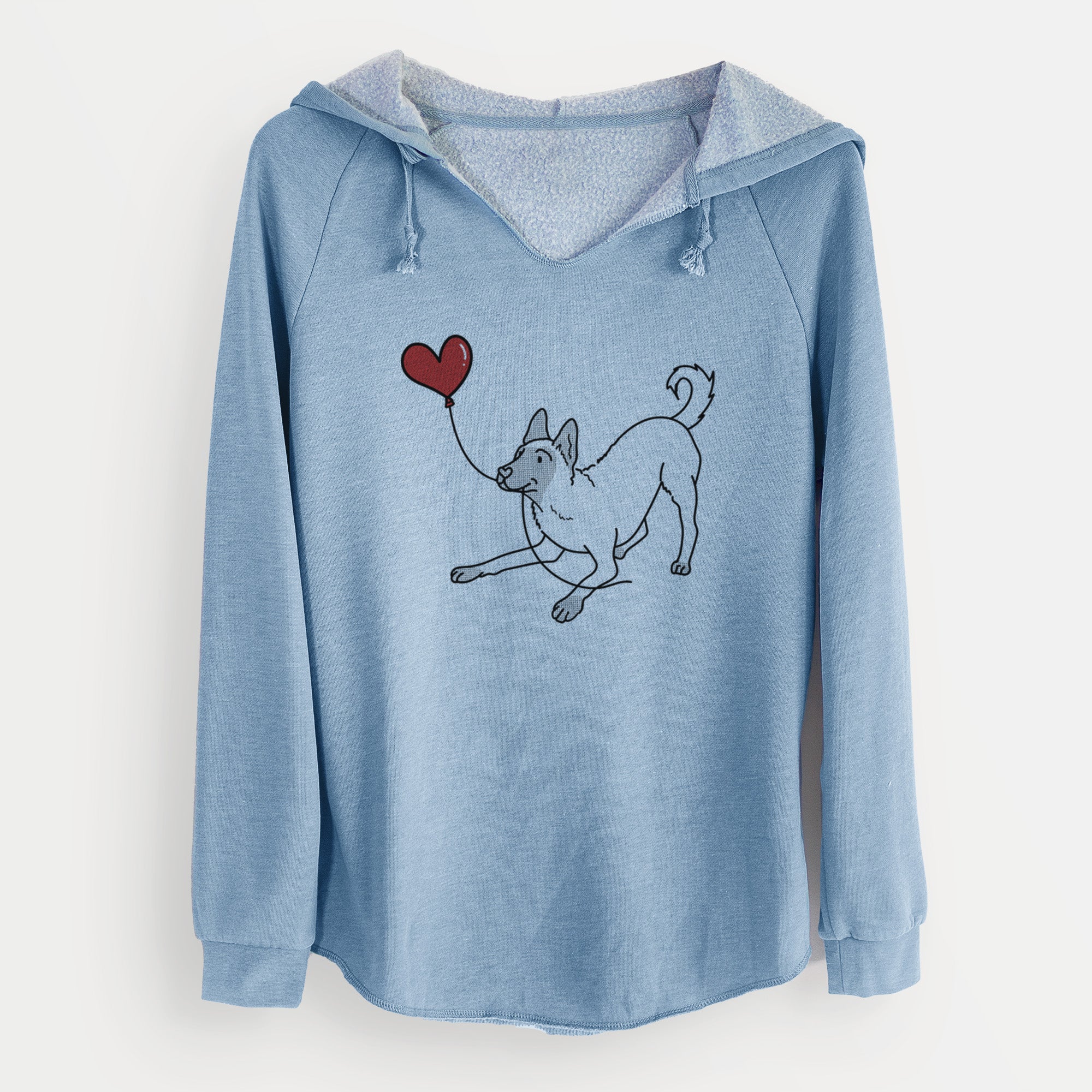 Belgian Malinois Heart String - Cali Wave Hooded Sweatshirt