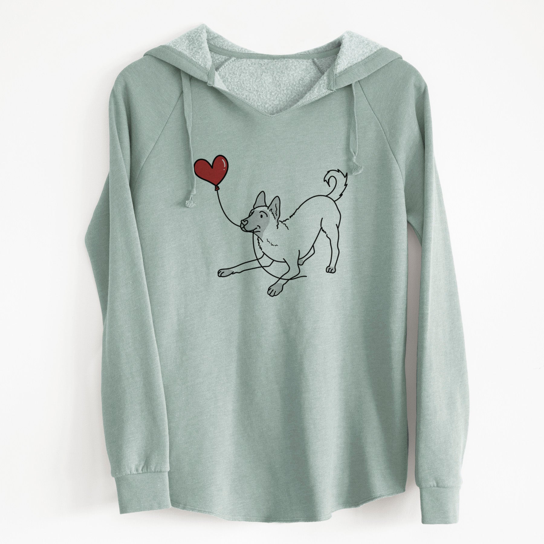 Belgian Malinois Heart String - Cali Wave Hooded Sweatshirt