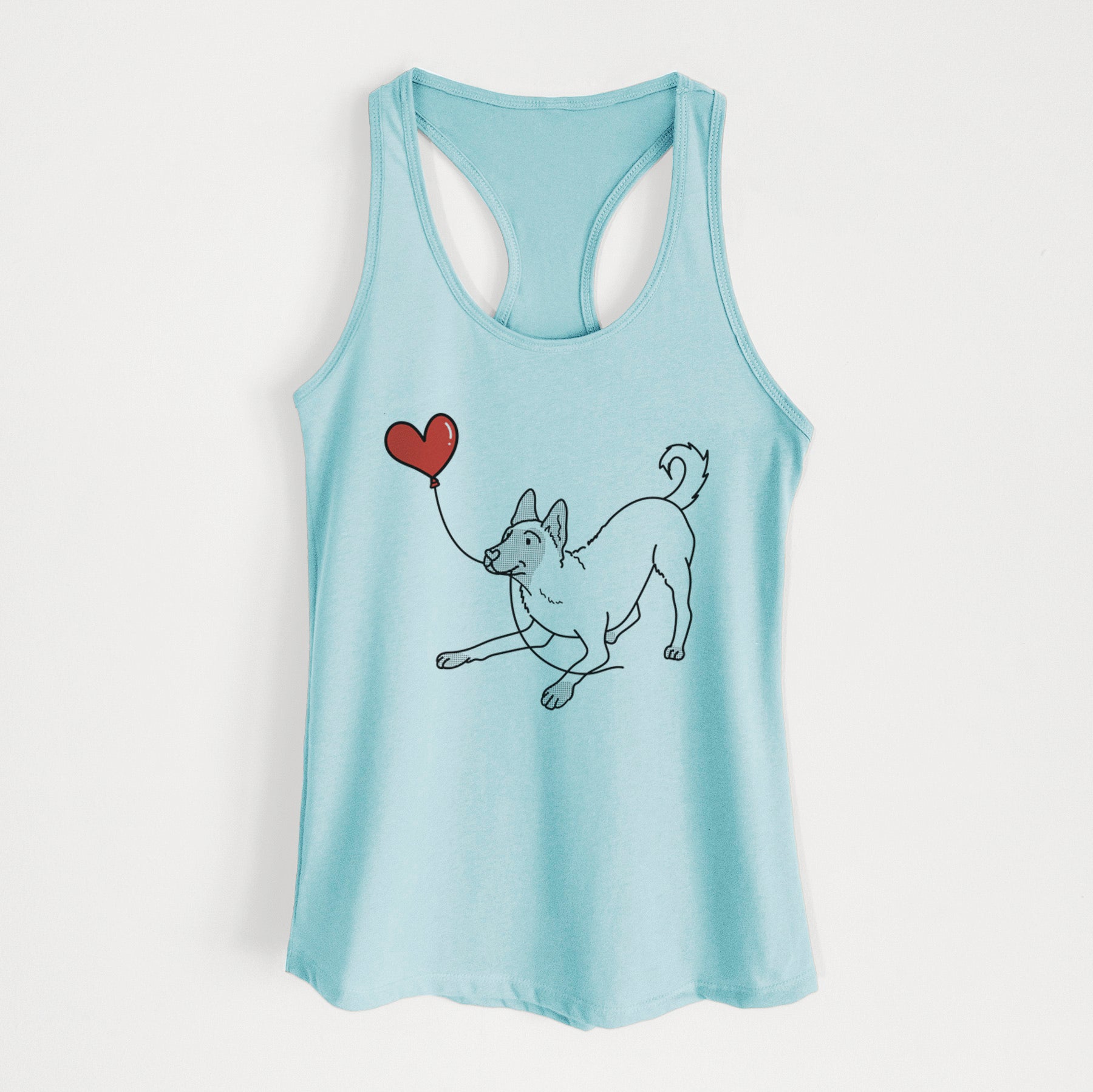 Belgian Malinois Heart String - Women's Racerback Tanktop