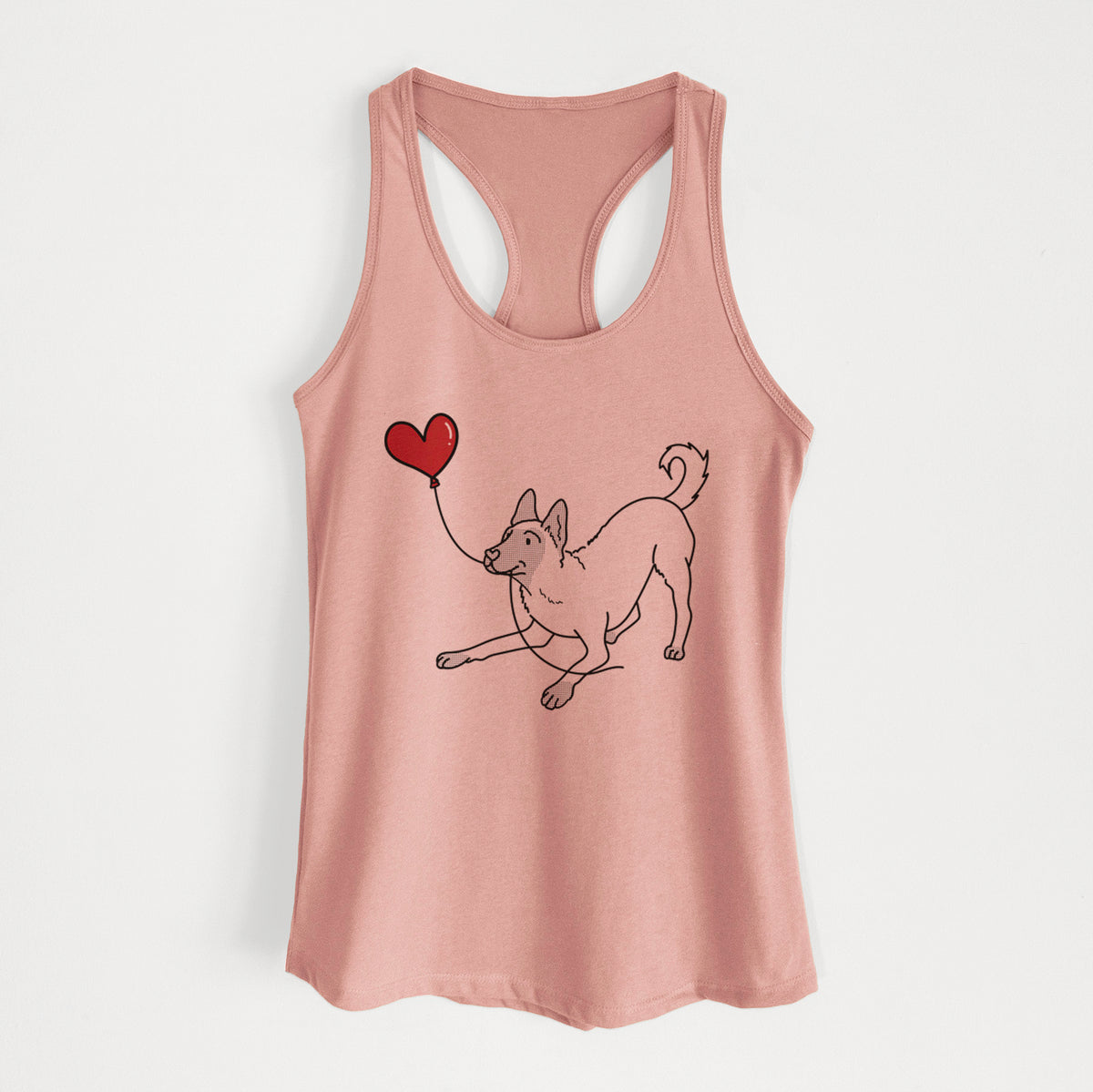 Belgian Malinois Heart String - Women&#39;s Racerback Tanktop