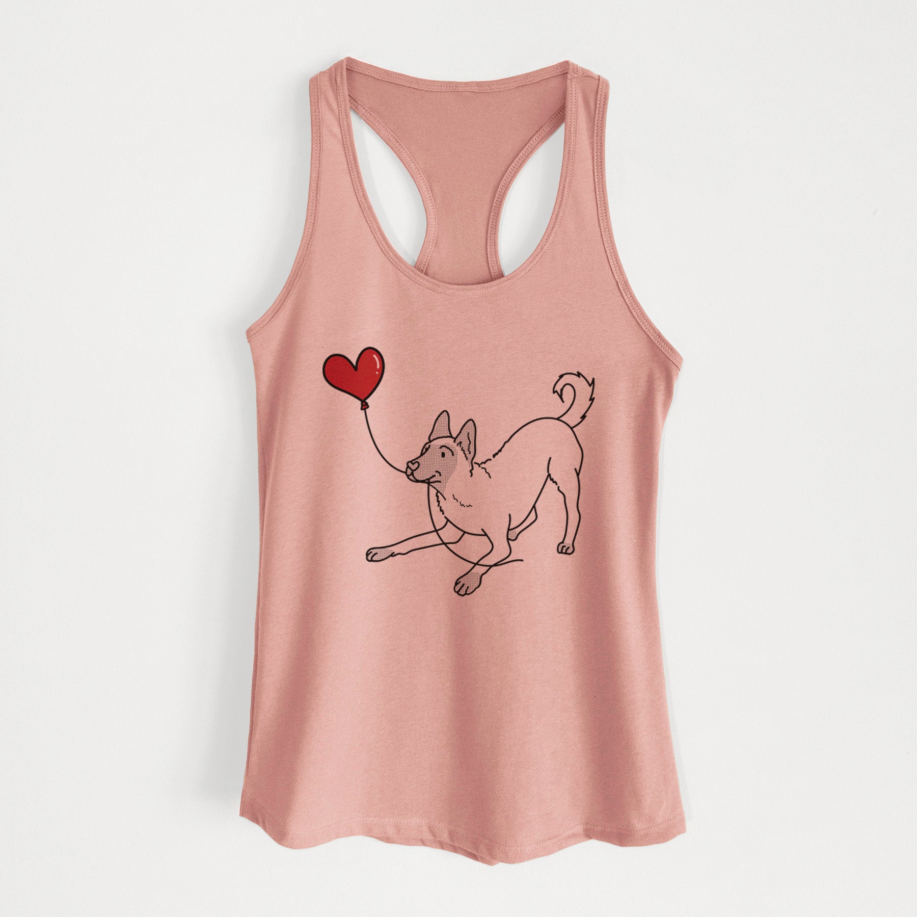 Belgian Malinois Heart String - Women's Racerback Tanktop