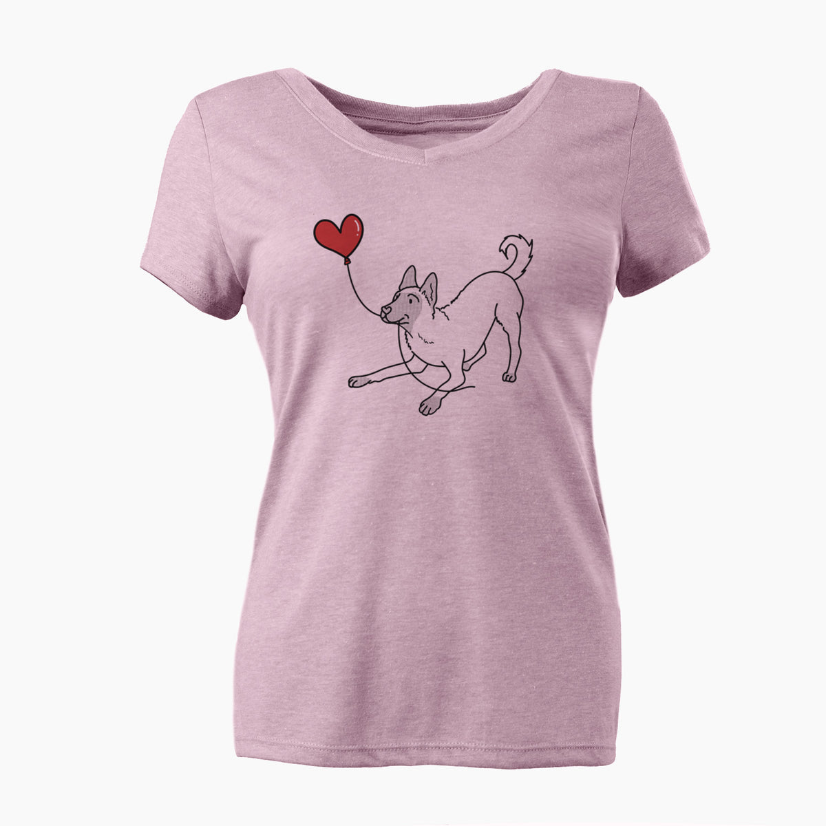 Belgian Malinois Heart String - Women's Perfect V-neck Shirt