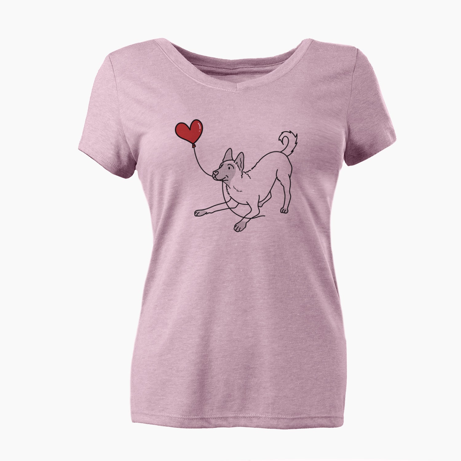 Belgian Malinois Heart String - Women's Perfect V-neck Shirt