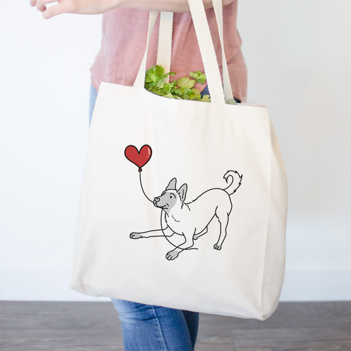 Belgian Malinois Heart String- Tote Bag