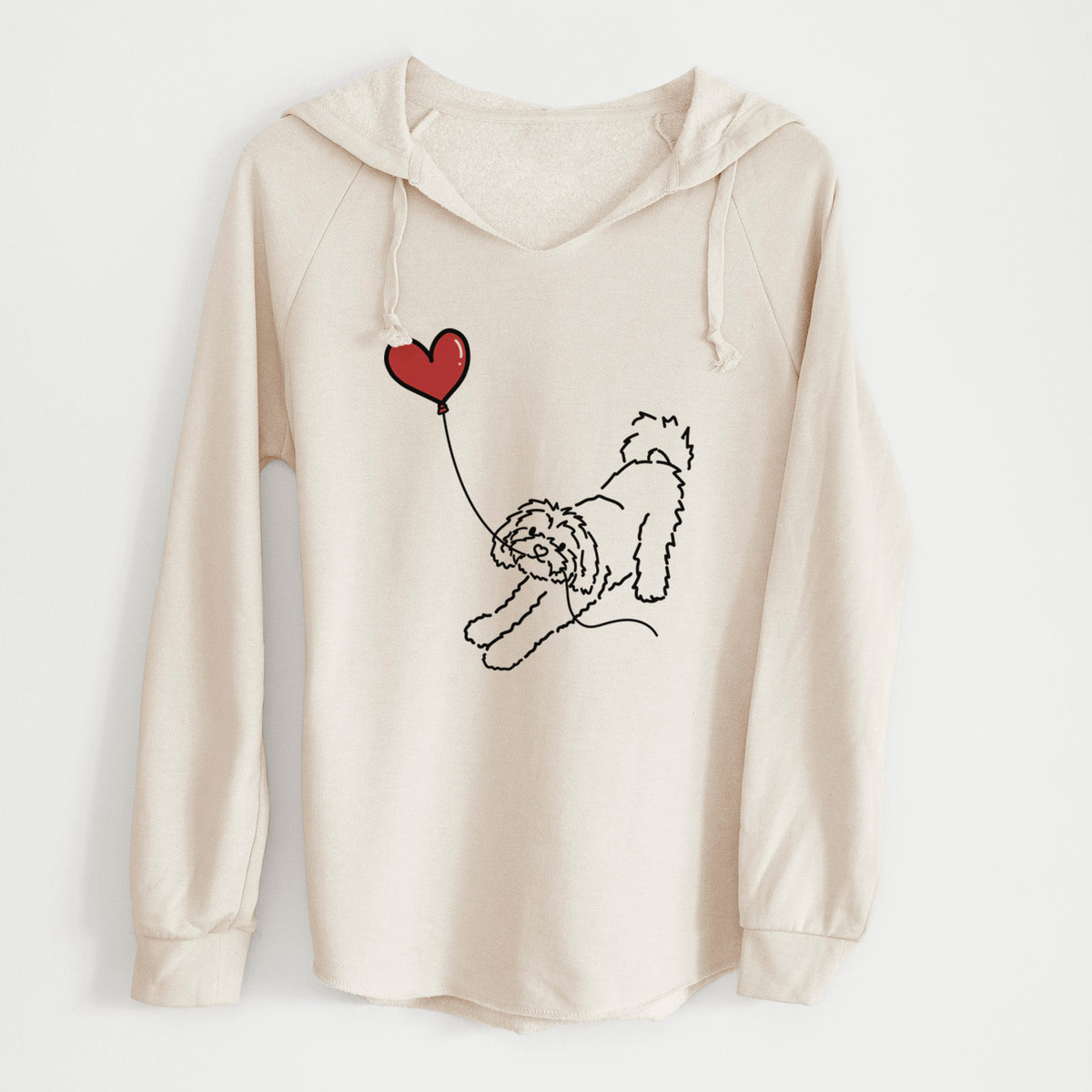 Maltipoo Heart String - Cali Wave Hooded Sweatshirt