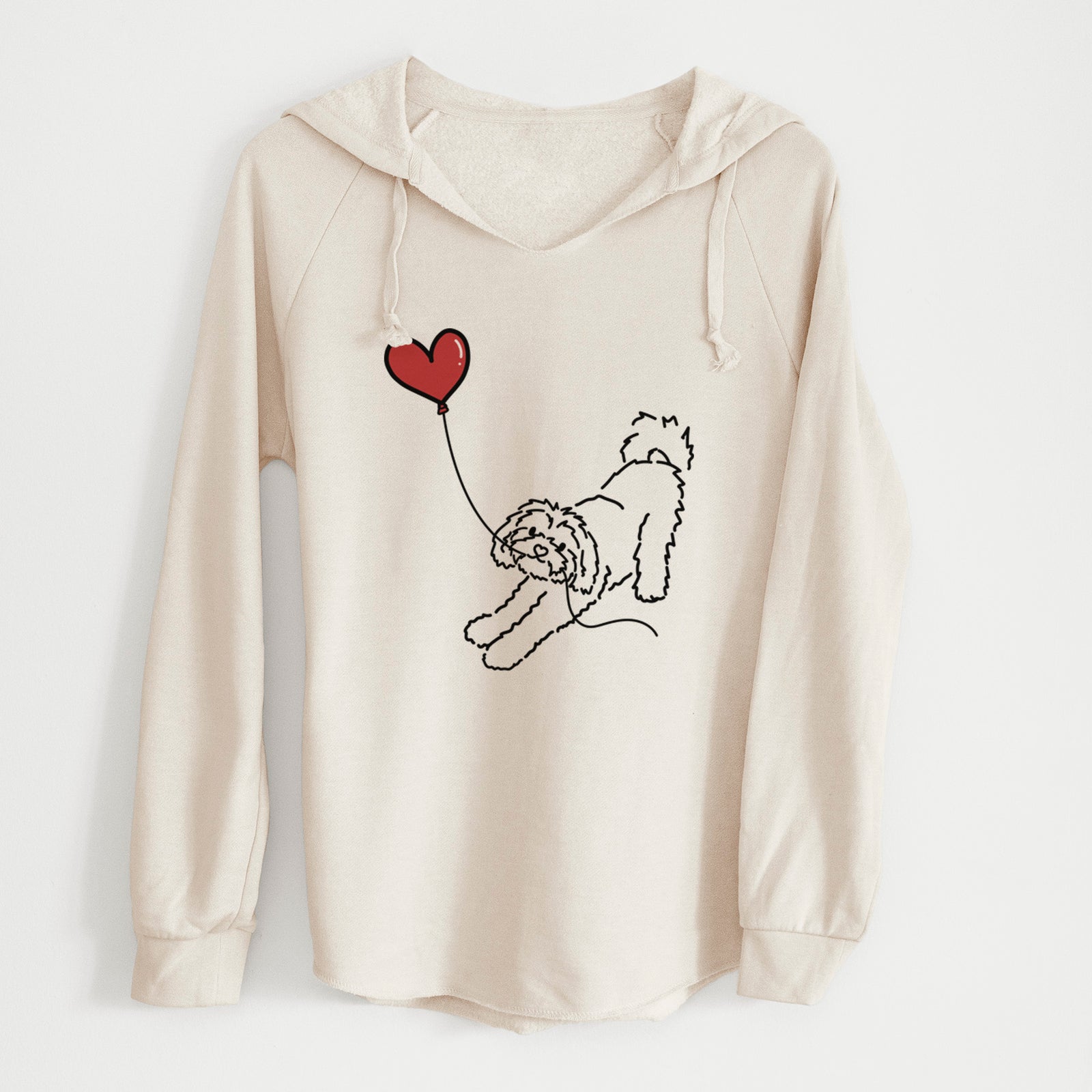 Maltipoo Heart String - Cali Wave Hooded Sweatshirt