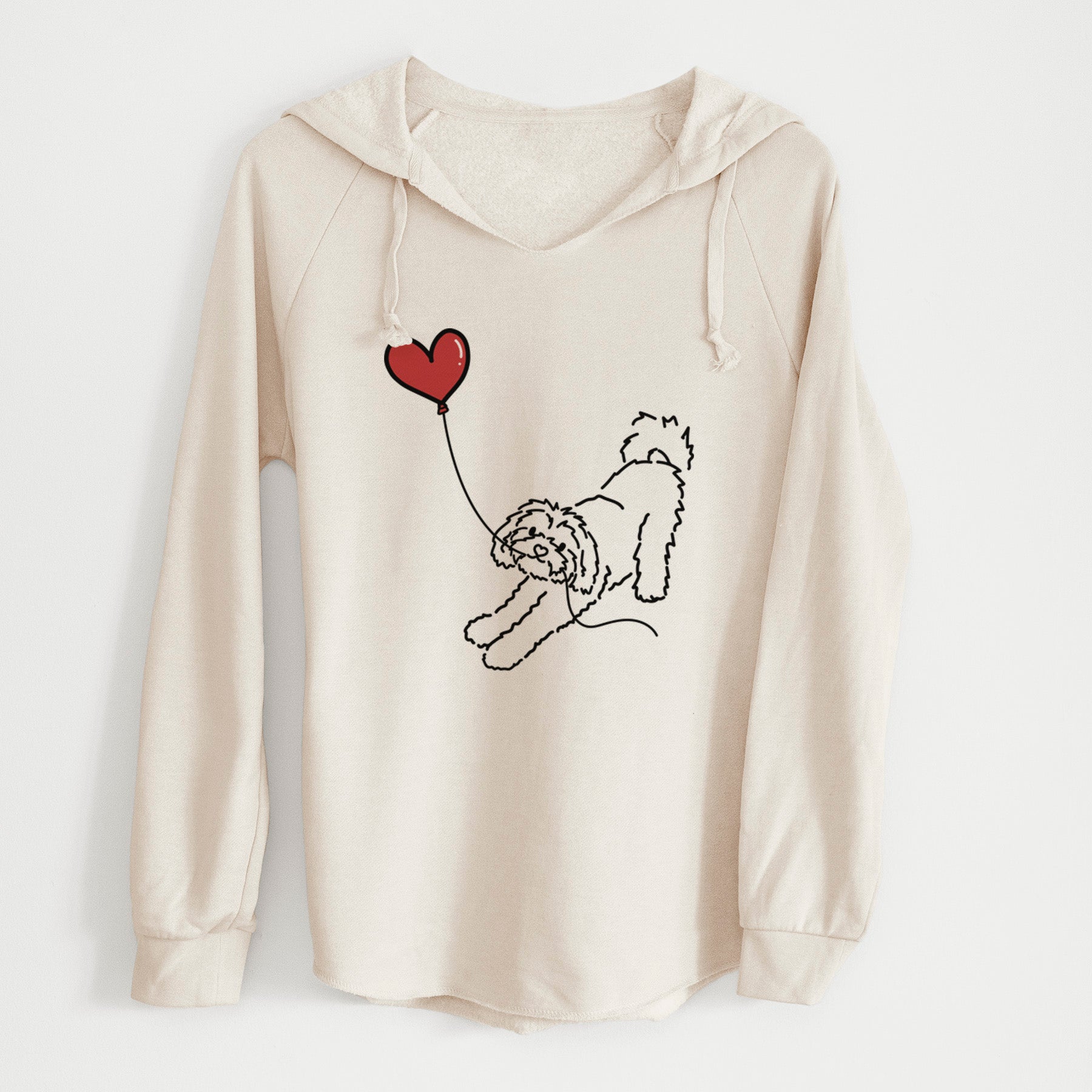 Maltipoo Heart String - Cali Wave Hooded Sweatshirt
