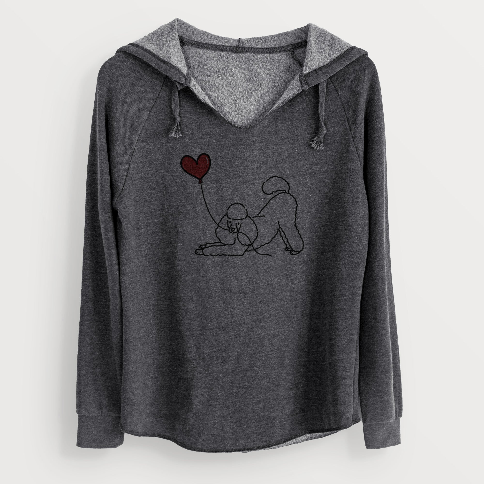 Mini Poodle Heart String - Cali Wave Hooded Sweatshirt