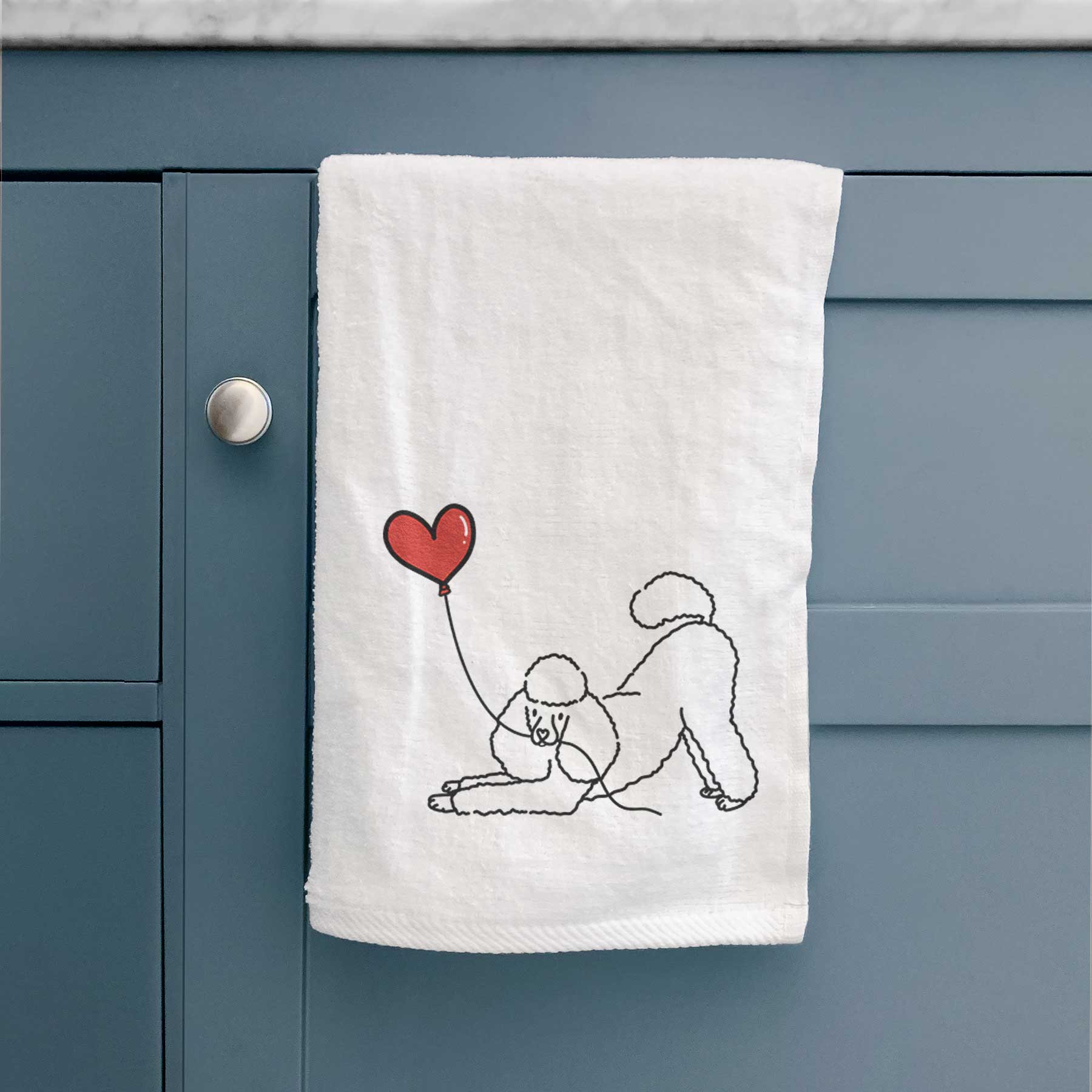 Mini Poodle Heart String -  Decorative Hand Towel