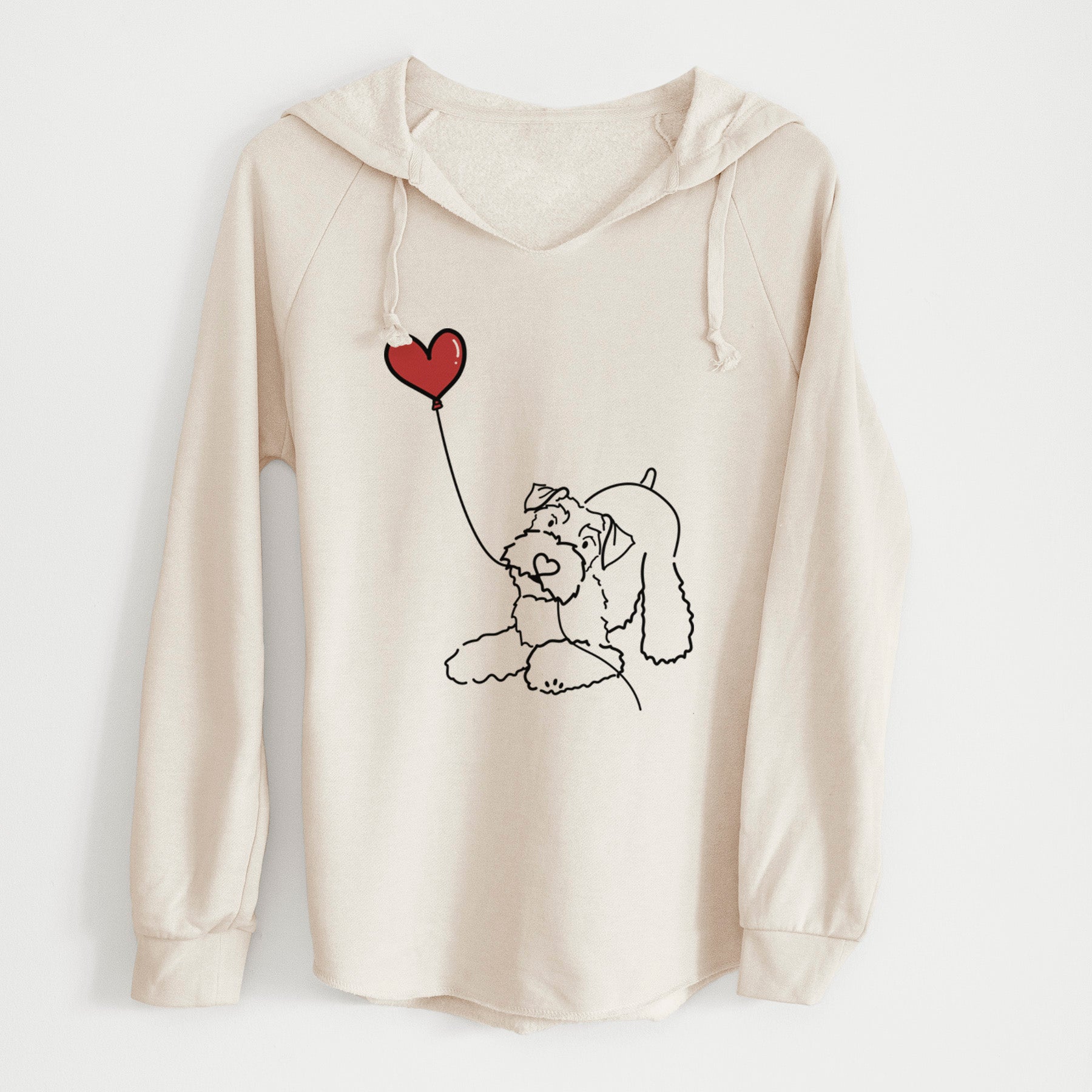 Mini Schnauzer Heart String - Cali Wave Hooded Sweatshirt