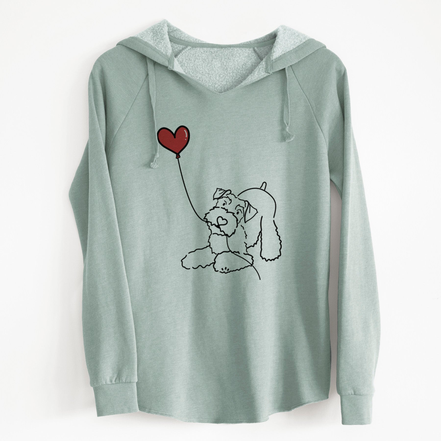 Mini Schnauzer Heart String - Cali Wave Hooded Sweatshirt