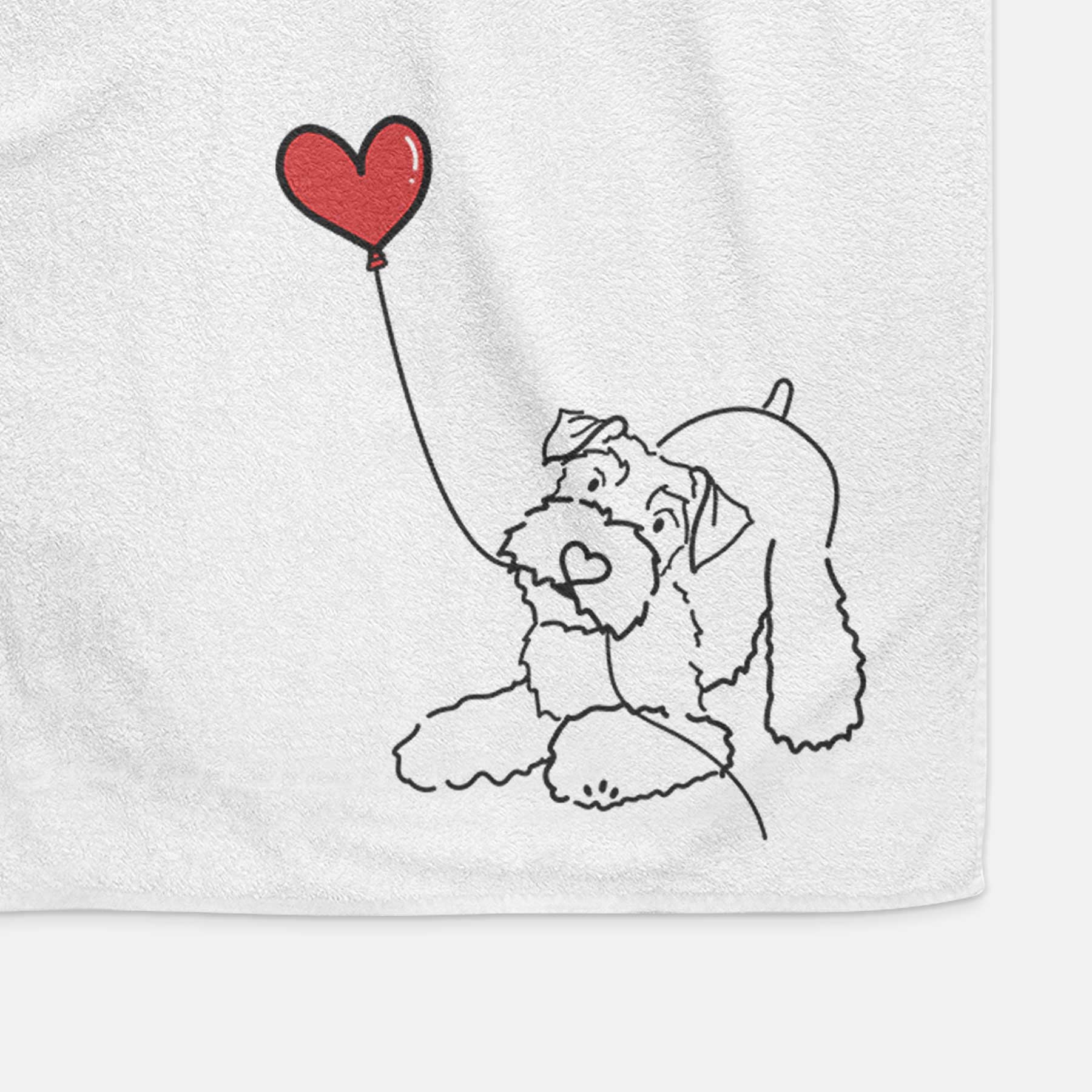 Mini Schnauzer Heart String -  Decorative Hand Towel