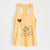 Mini Schnauzer Heart String - Women's Racerback Tanktop