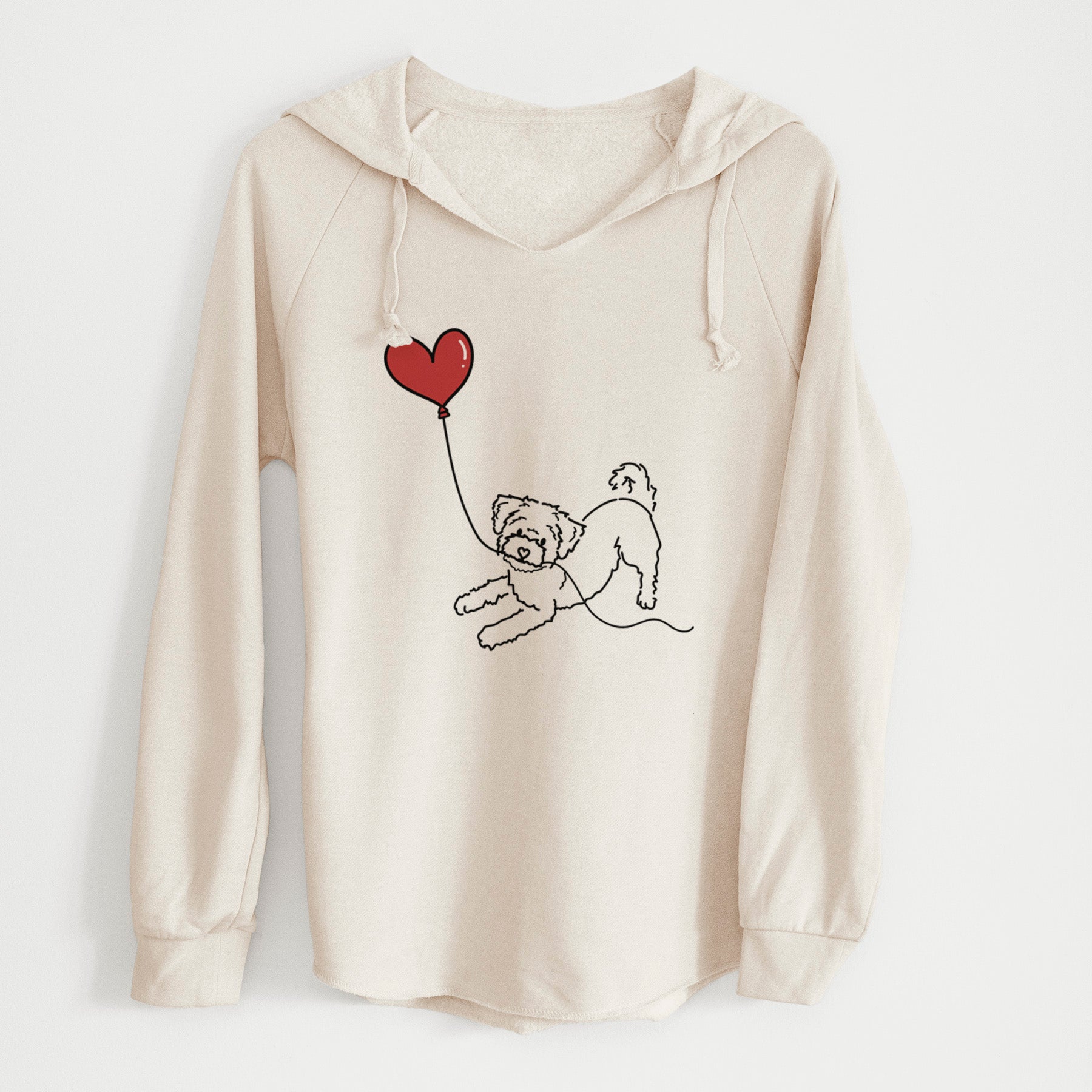 Morkie Heart String - Cali Wave Hooded Sweatshirt