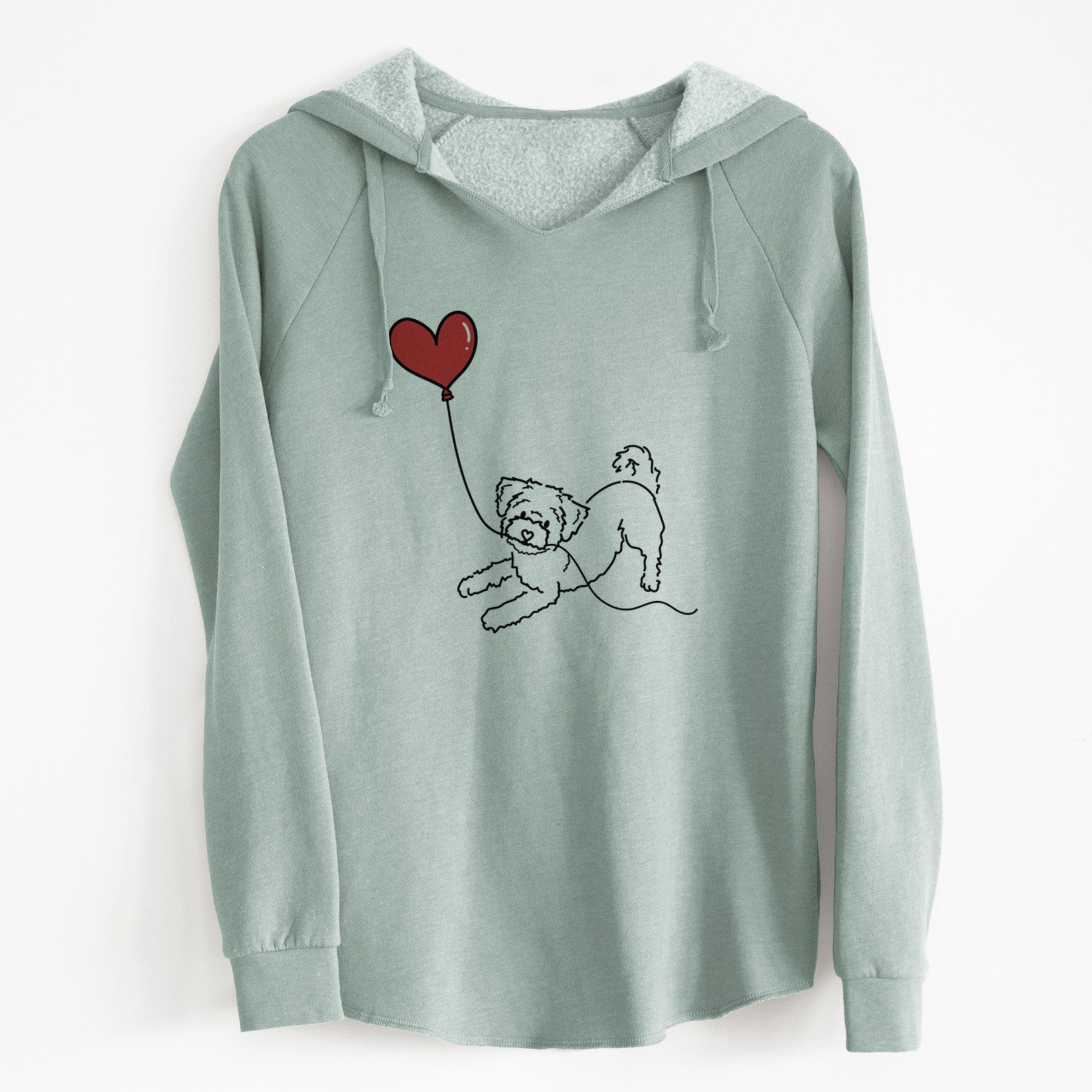 Morkie Heart String - Cali Wave Hooded Sweatshirt