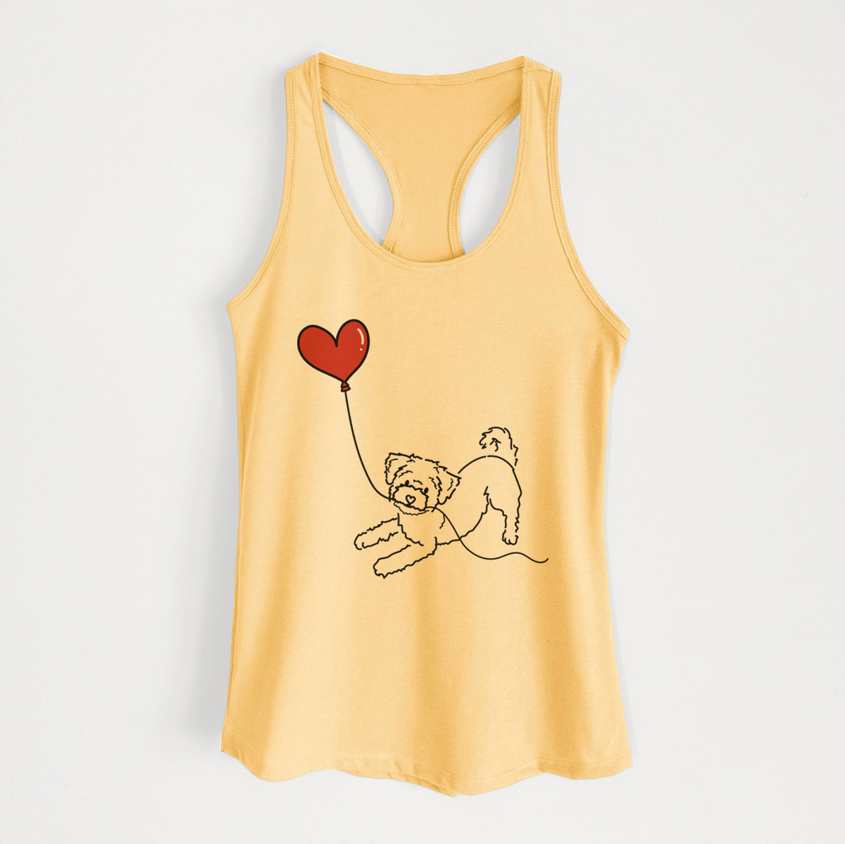 Morkie Heart String - Women's Racerback Tanktop