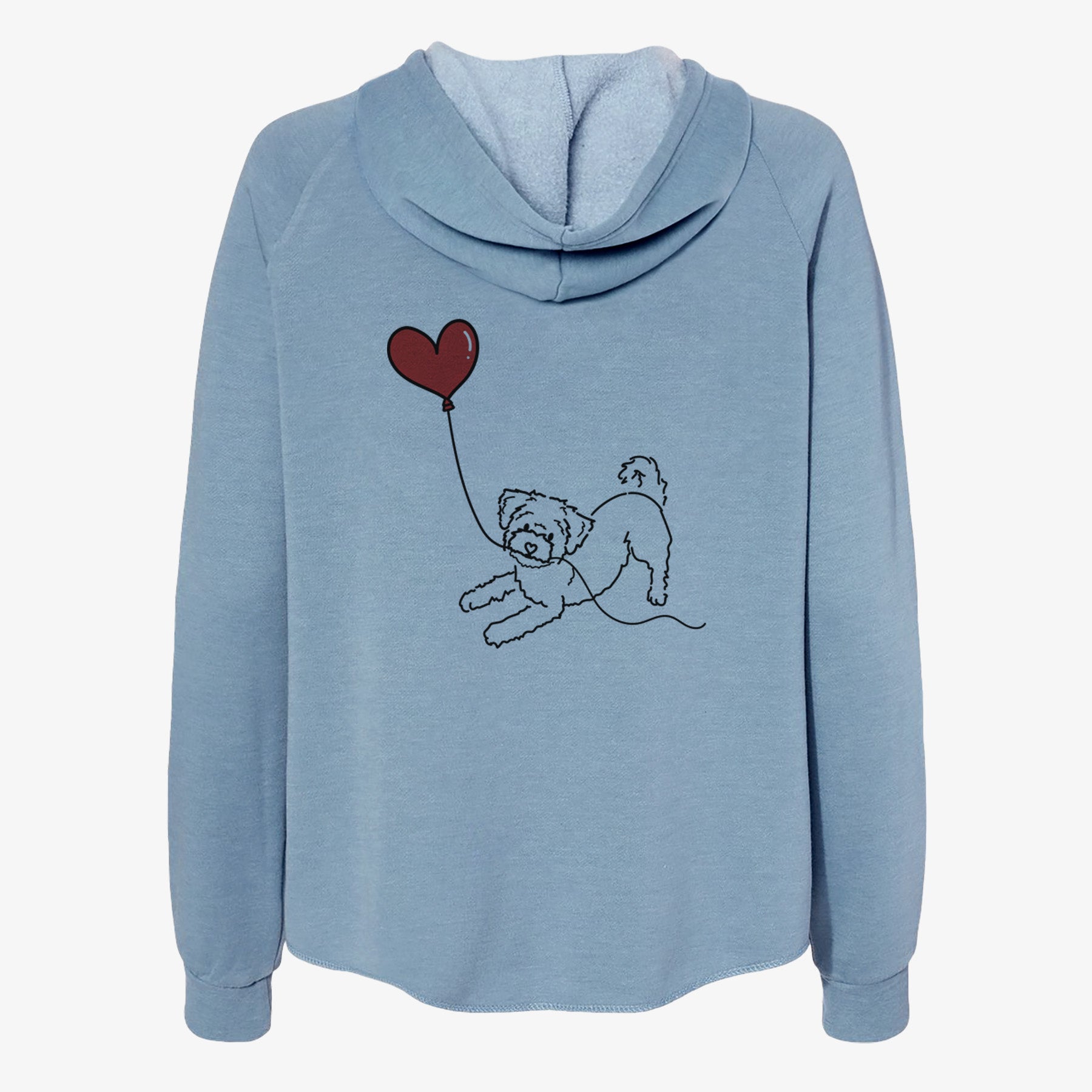 Morkie Heart String- Women's Cali Wave Zip-Up Sweatshirt